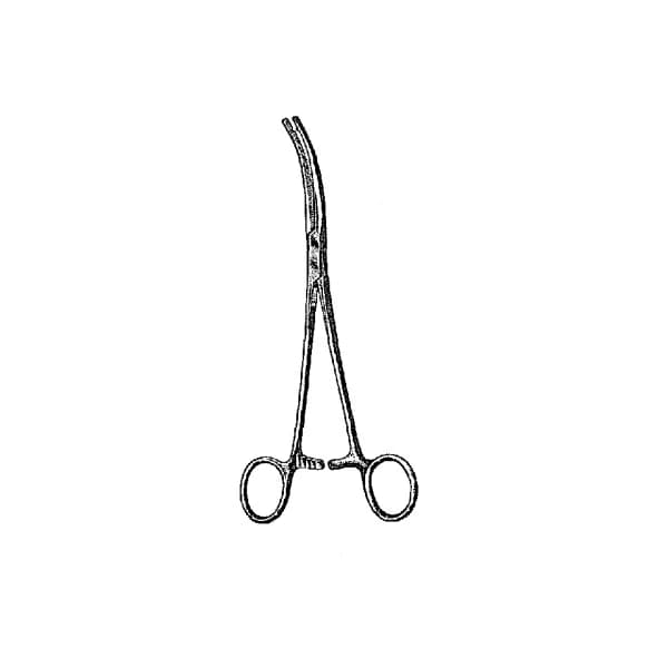 Heaney Hysterectomy Forceps, Curved, 9-1/2", Stainless Steel, Non-Sterile, Each - Forceps Hysterectomy Heaney - Image 1