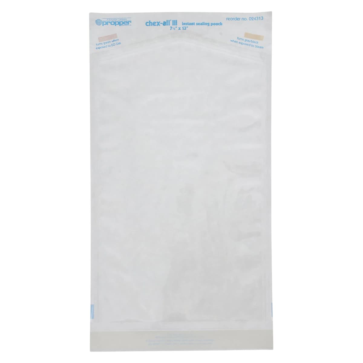 Chex-All III Instant Seal Sterilization Pouches, 7.5 in x 13 in, Clear/White, 100/Box thumbnail 2