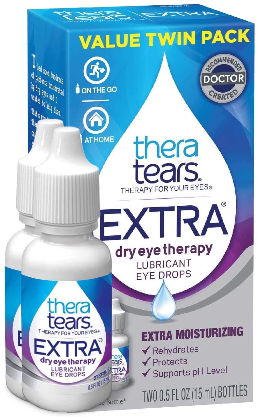 TheraTears Extra Dry Eye Therapy Lubricant Eye Drops, 0.5 fl oz (15 mL) Bottle, 2/Box - TheraTears Extra Dry Eye Drops - Image 1