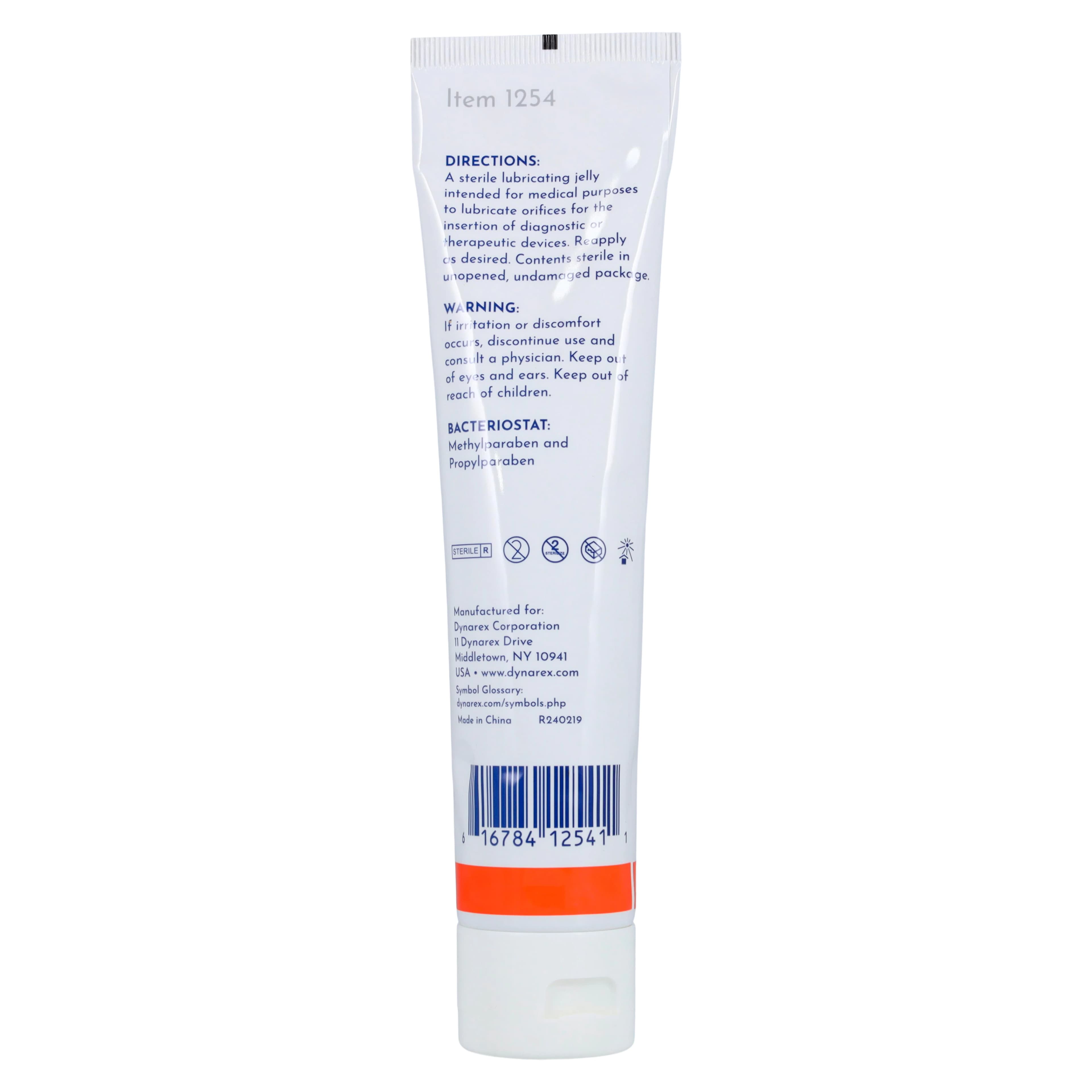 Dynarex Lubricating Jelly Flip Top, 4 oz Tube thumbnail 2