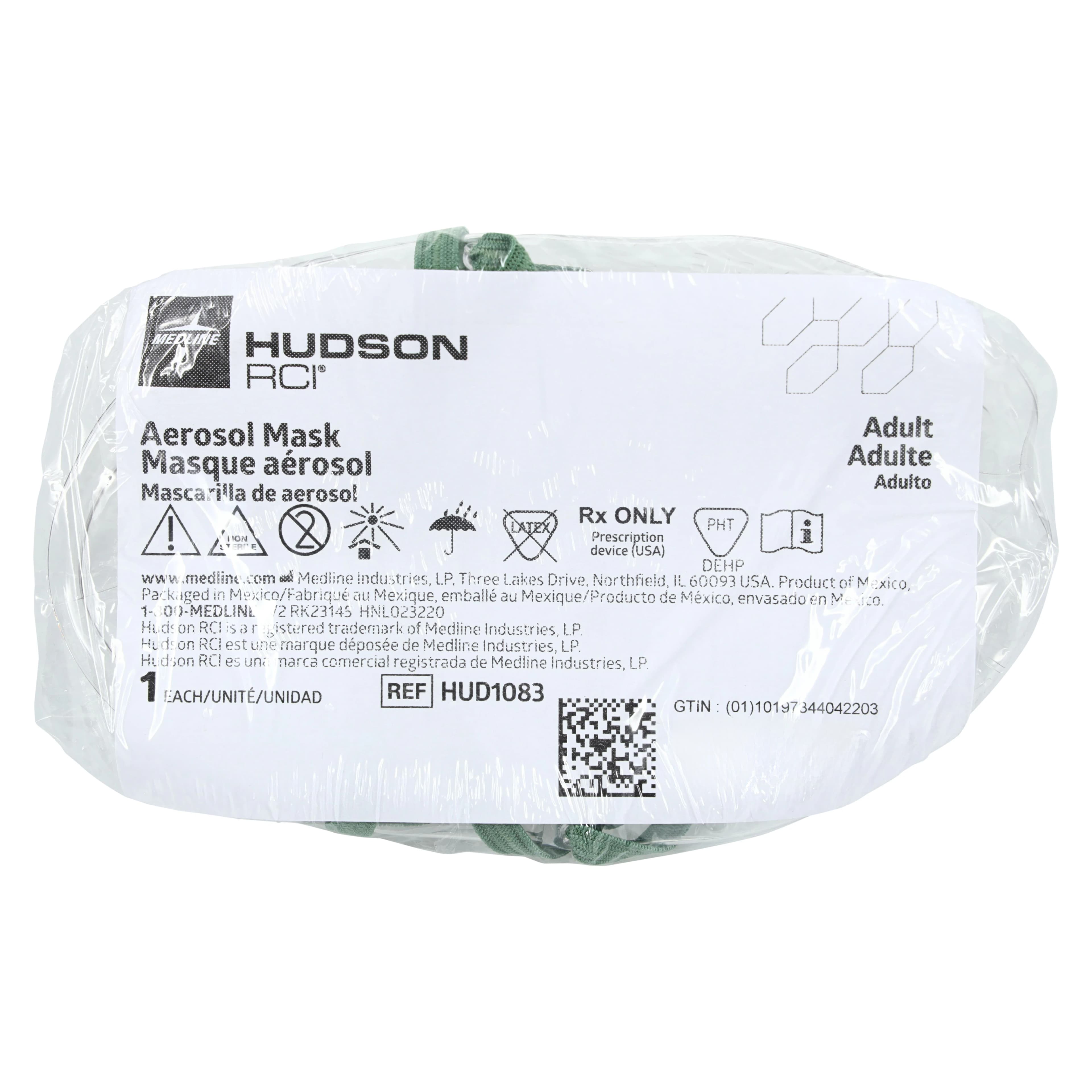 Medline Aerosol Mask, Adult, 22mm Connector, 50/Case thumbnail 2