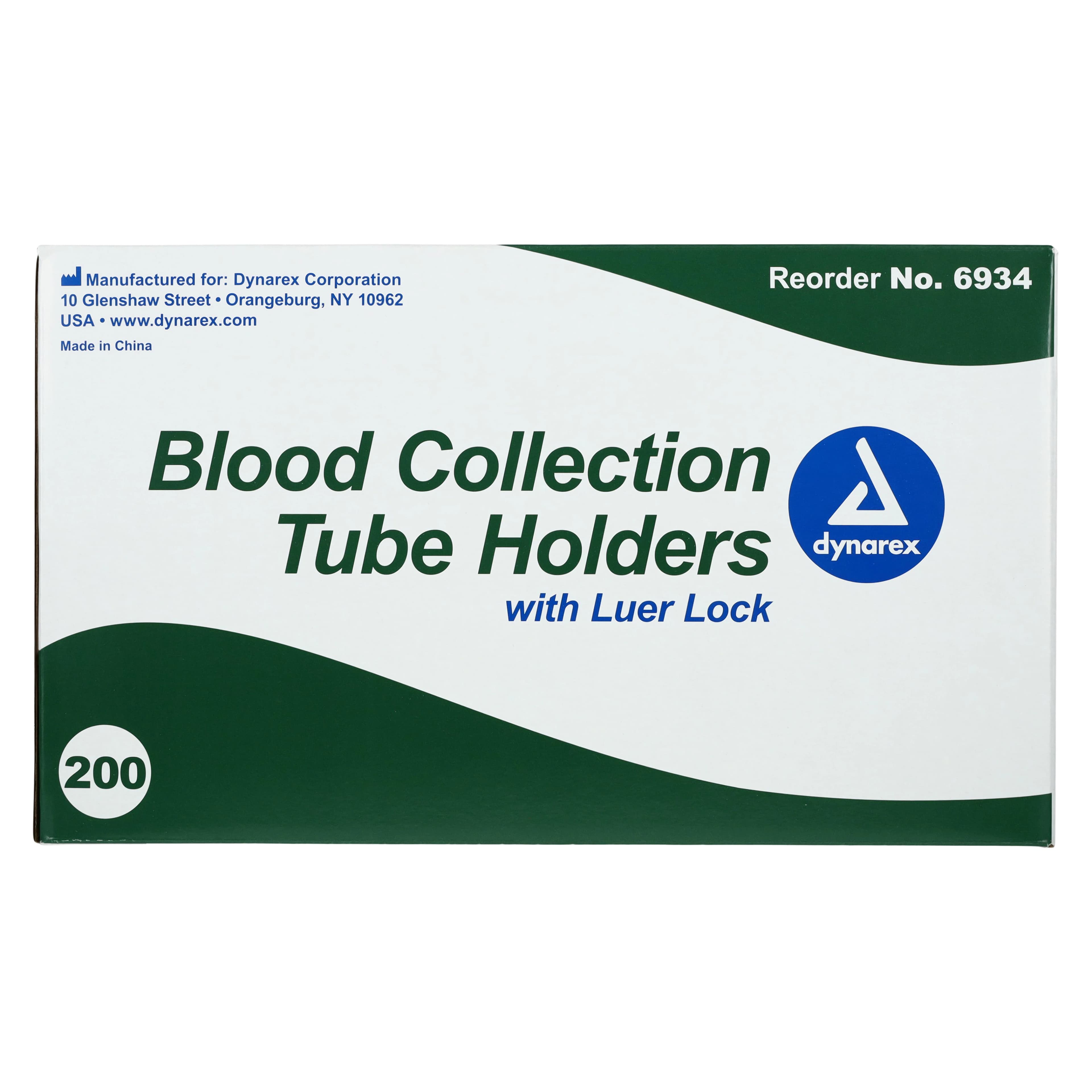 Dynarex Blood Collection Tube Holder with 20G 3/4" Stainless Steel Needle, Luer Lock, Clear Polypropylene, Sterile, Disposable, 200/Box thumbnail 4