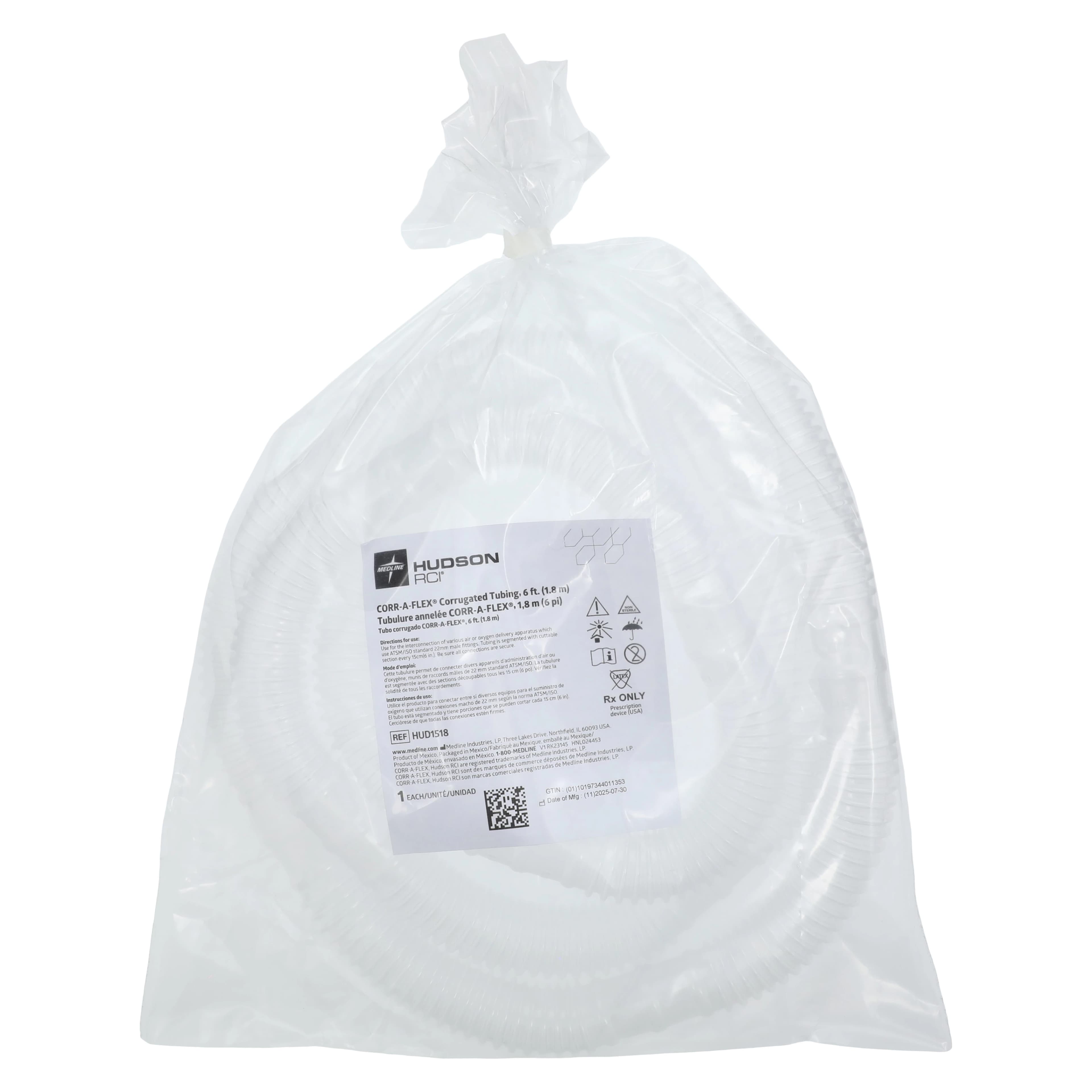 Medline Corr-A-Flex Aerosol Tubing, 72" Length, 50/Case thumbnail 2