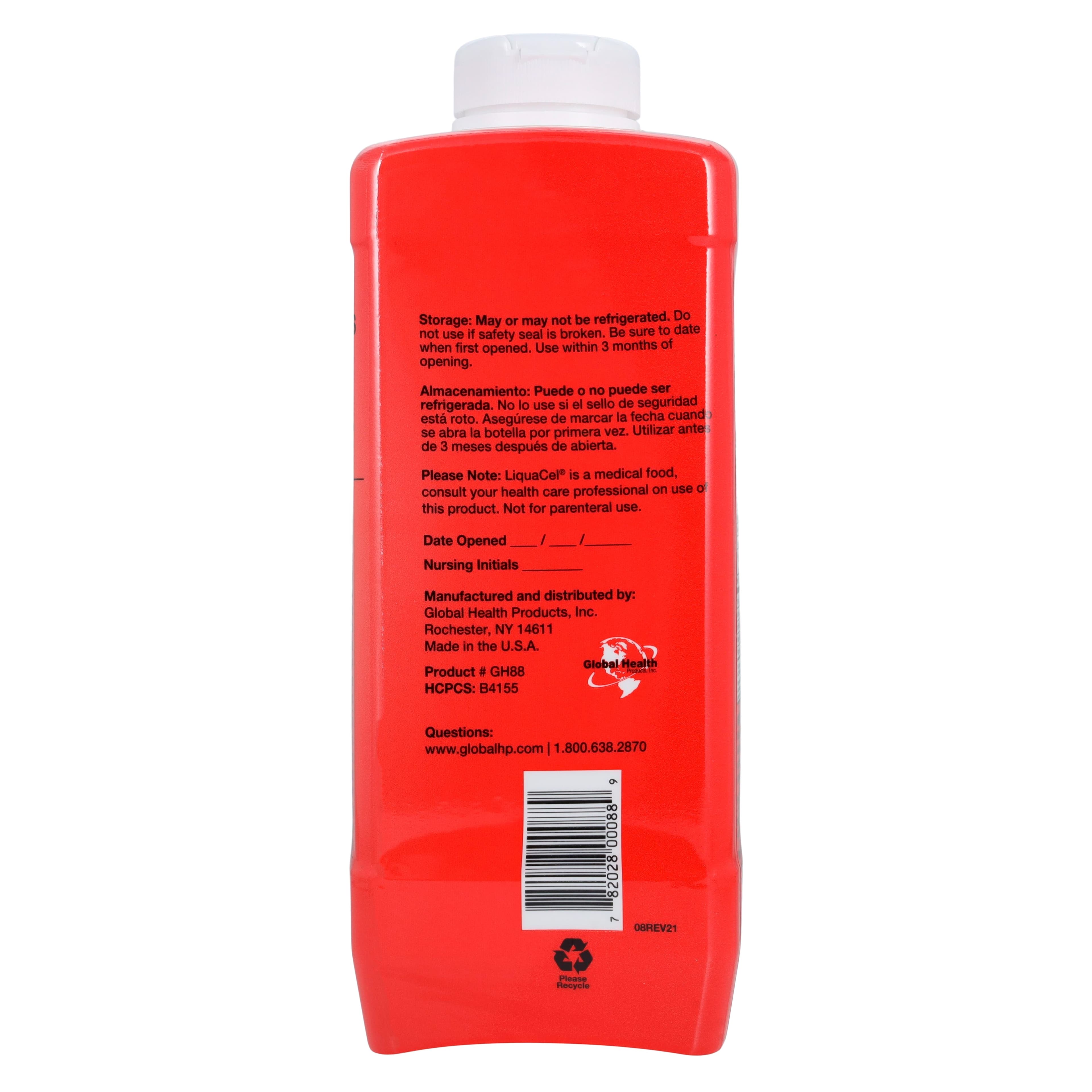 LiquaCel Protein Bottle, Apple, 32 oz, 6/Case thumbnail 3