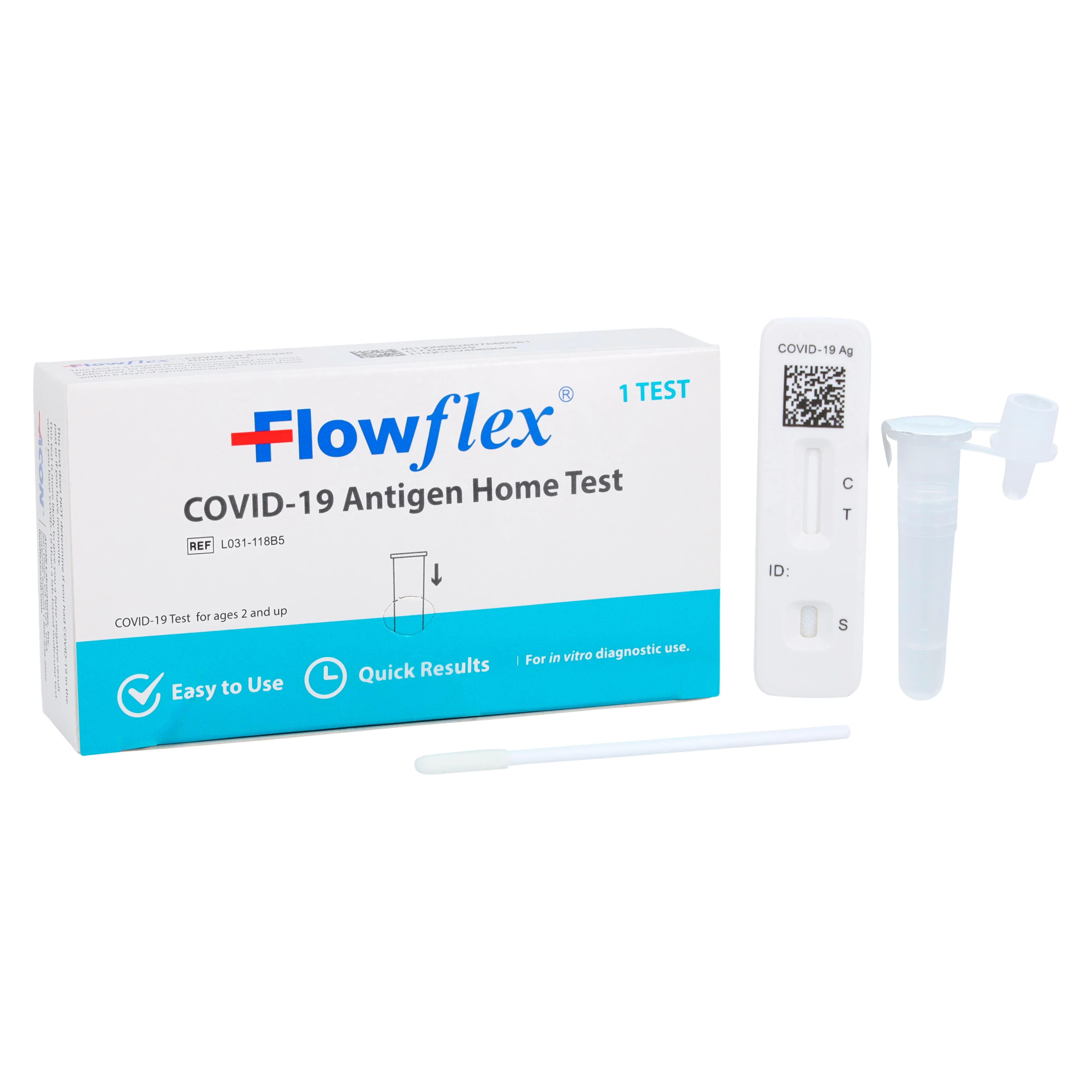 FlowFlex COVID-19 Ag Home Test, Antigen, OTC, 10/Box thumbnail 3