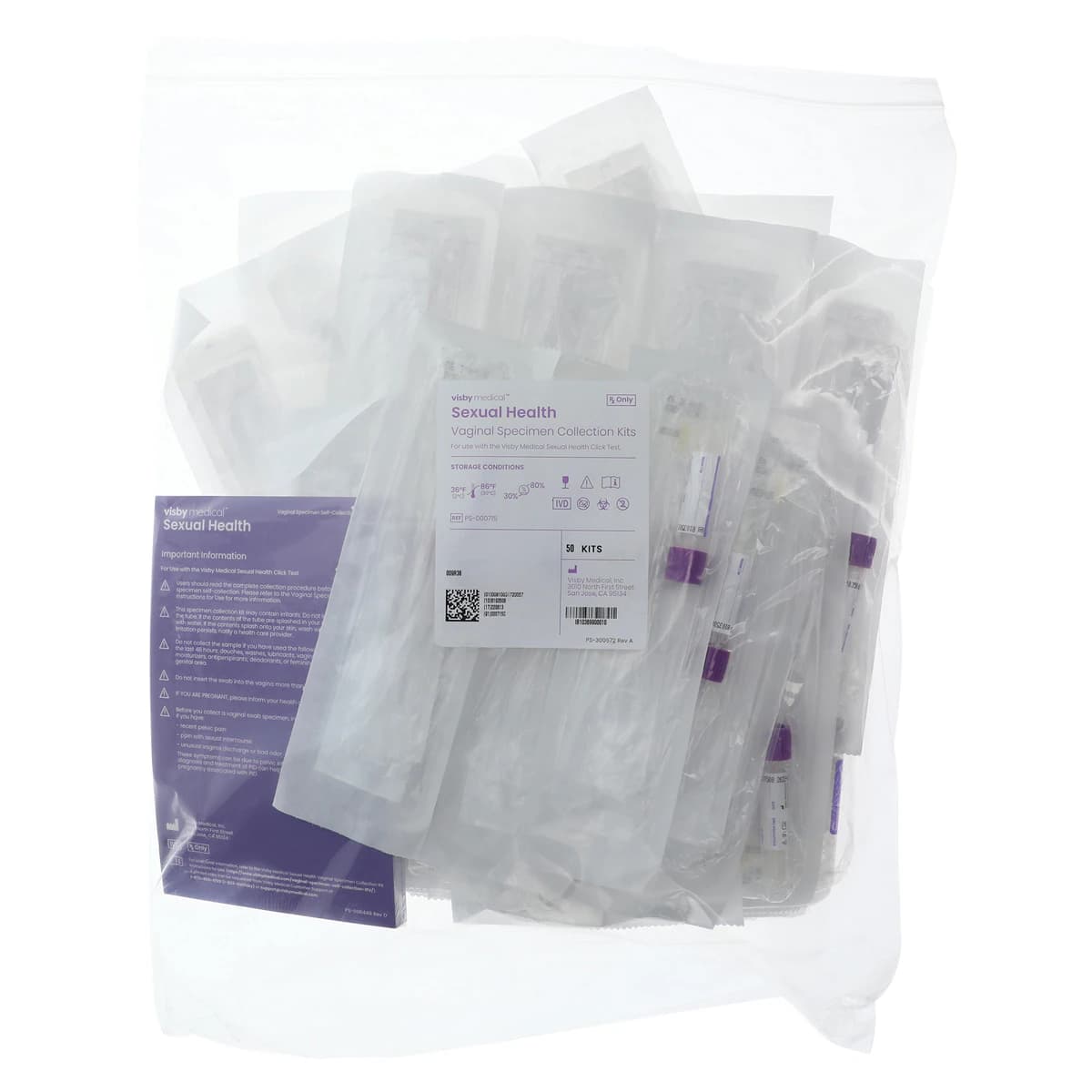 Visby Medical Vaginal Specimen Collection Kit, 50/Kit - Kit Vaginal Specimen Collect - Image 1