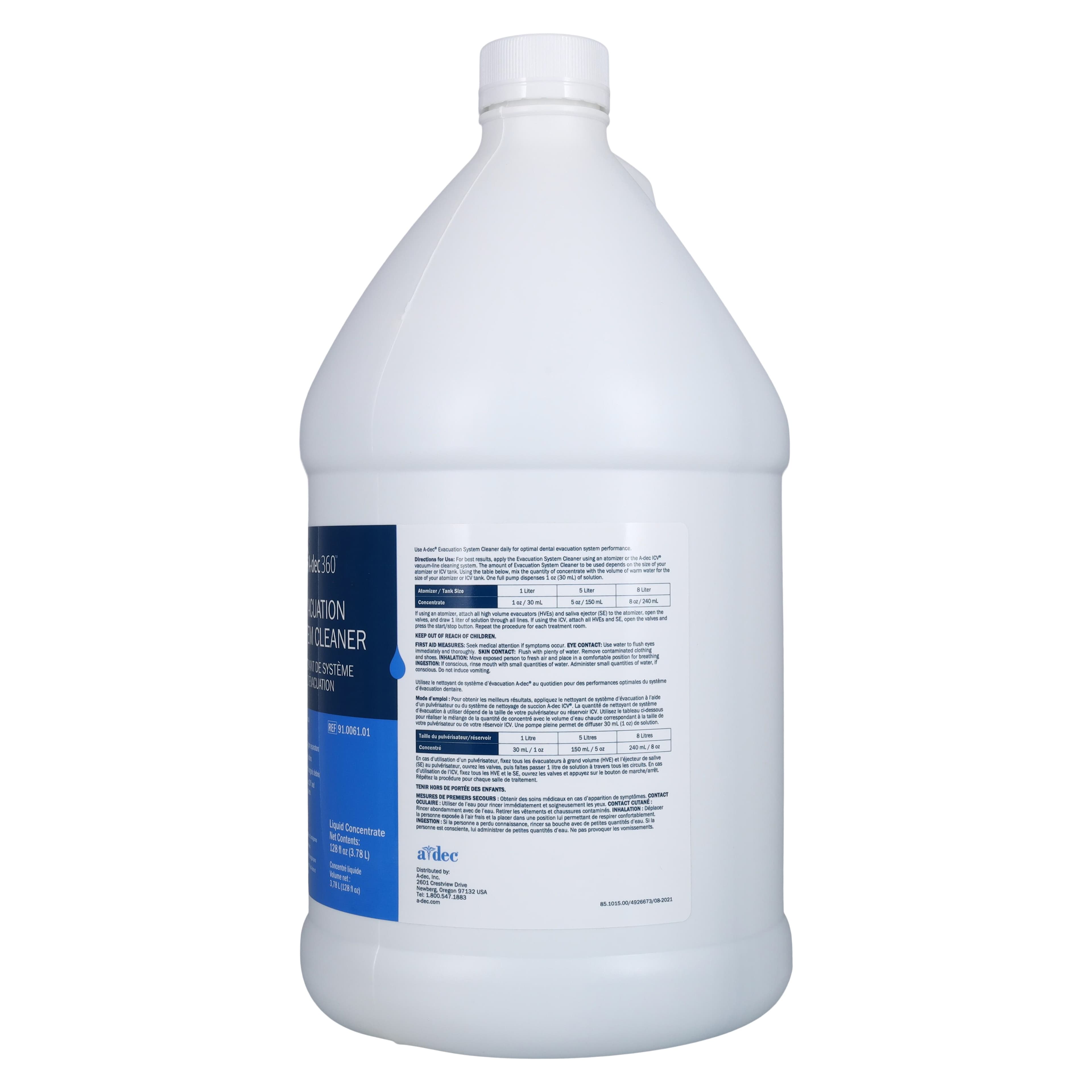 Adec Evac System Cleaner, 1-Gallon (128oz), Without Pump, 4/Box thumbnail 2