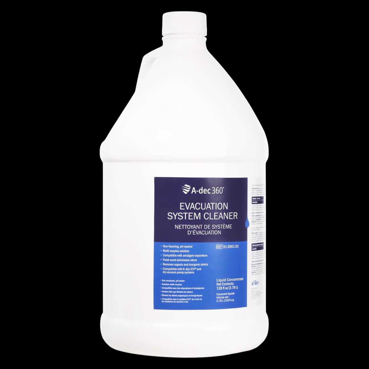Adec Evac System Cleaner, 1-Gallon (128oz), Without Pump, 4/Box thumbnail 3