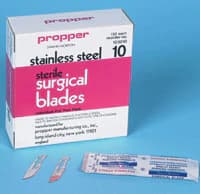 Propper Stainless Steel Sterile Surgical Blade #10, Disposable, 150/Box thumbnail 2
