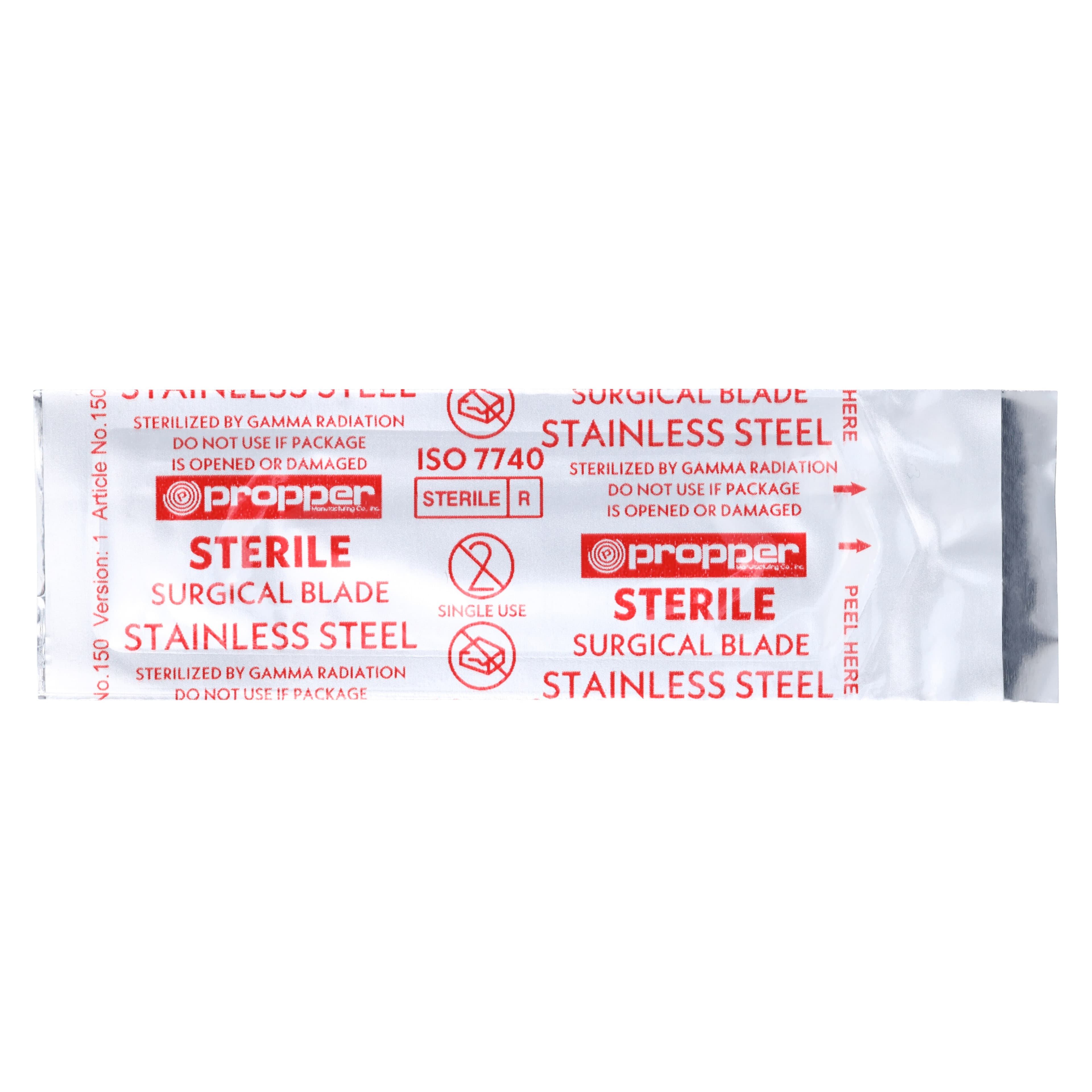 Propper Stainless Steel Sterile Surgical Blade #15, Disposable, 150/Box thumbnail 4