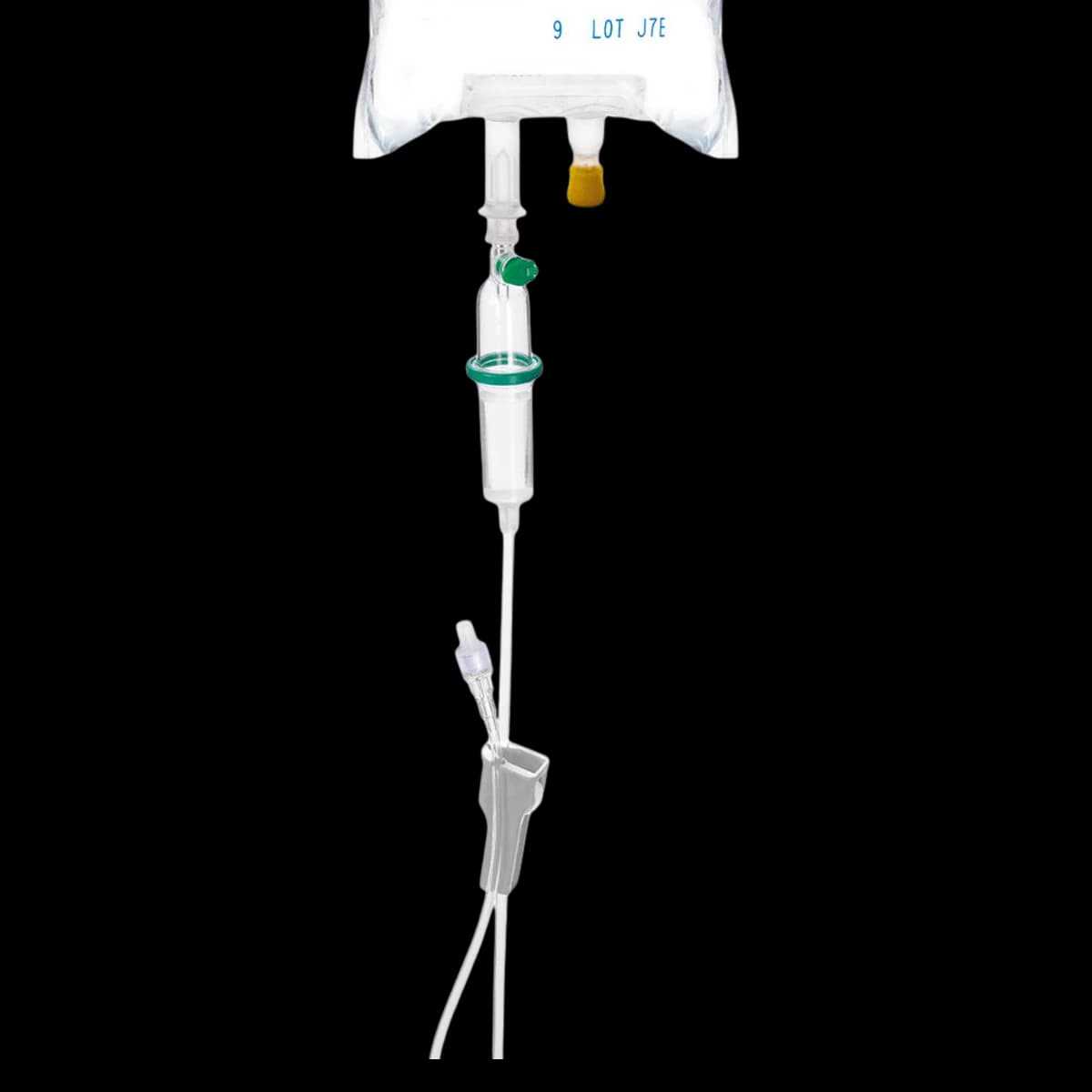 B. Braun IV Administration Set, 20 Drops/mL, 114" Tubing, 50/Case - IV Admin Set - Image 1