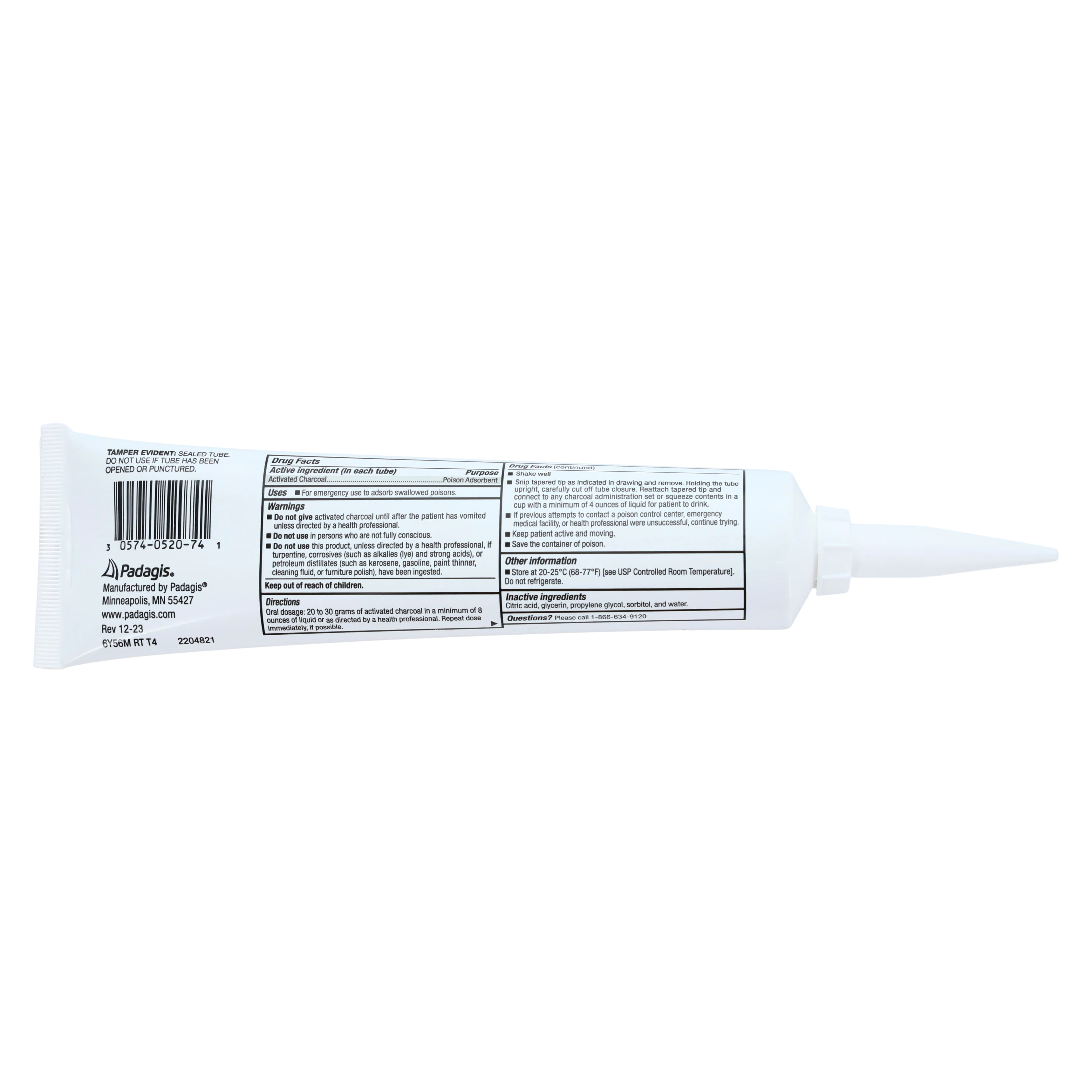 Actidose with Sorbitol Activated Charcoal Suspension, 25g/48g per 120mL Tube thumbnail 2