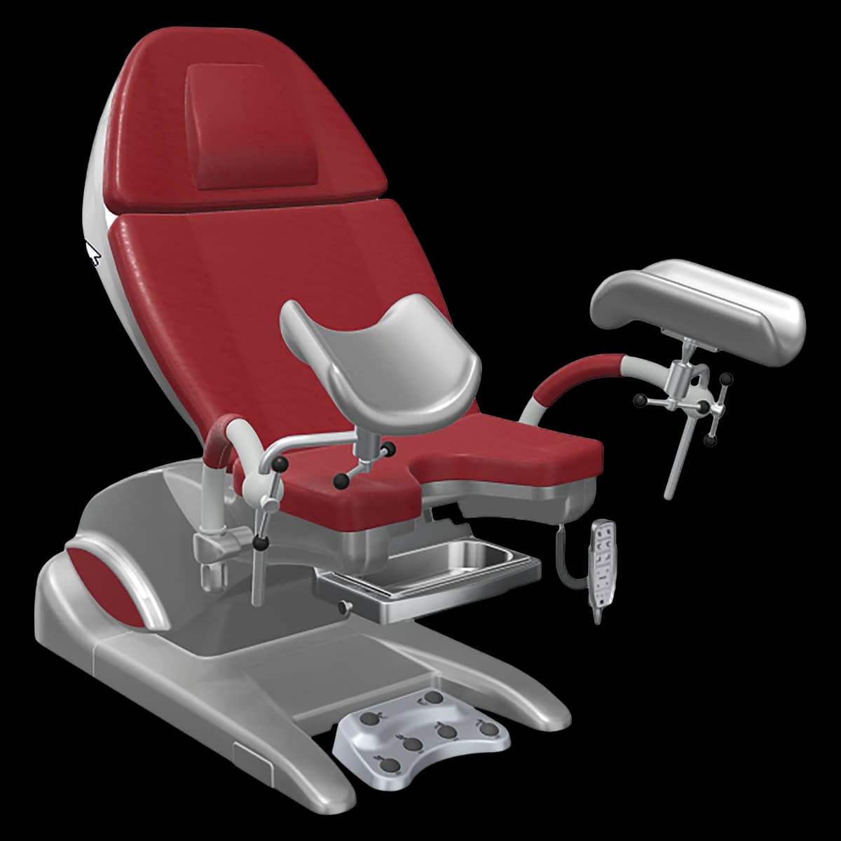 Arco-matic 200M One Gynecological Chair, Red Carmine (Schmitz USA LP) - Arco-matic 200M One - Image 1