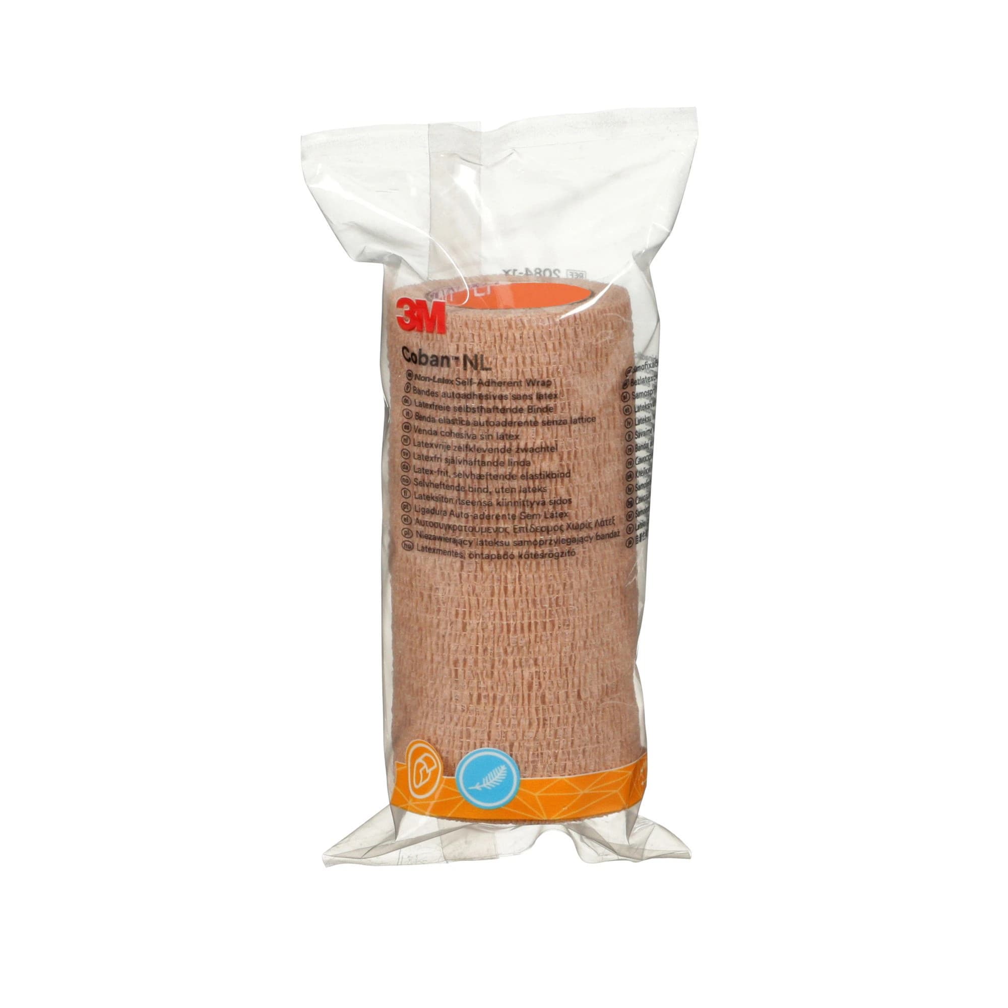 3M Coban LF Self-Adherent Wrap, 4" x 1.6 yd, Tan, Non-Sterile, 18/Case - Wrap Coban LF NS Tan - Image 1