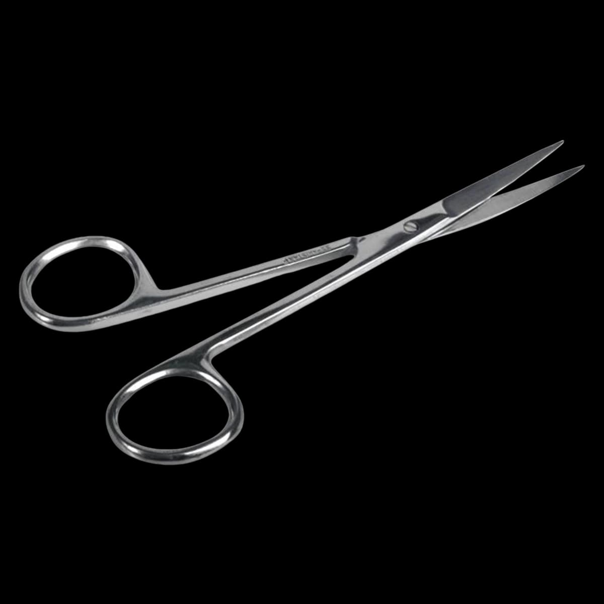 Medline Iris Standard Scissors, Curved, 4.5", Single-Use, 50/Case - Scissors Iris Crv SU Sharp - Image 1