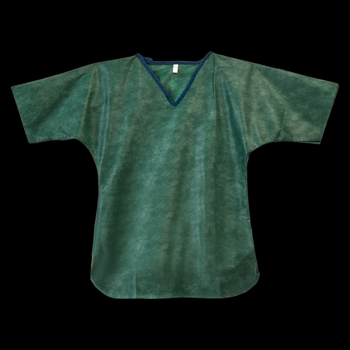 Graham Medical Non-Woven Fluid-Resistant Disposable Scrub Shirt, Pediatric, Dark Green, Pull-On, Unisex, 30/Case - Shirt Patient Disp NW Dk Green - Image 1