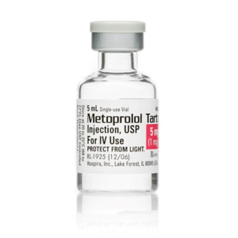 Metoprolol Tartrate Injection, 1mg/mL, SDV 5mL, 10/Package thumbnail 2