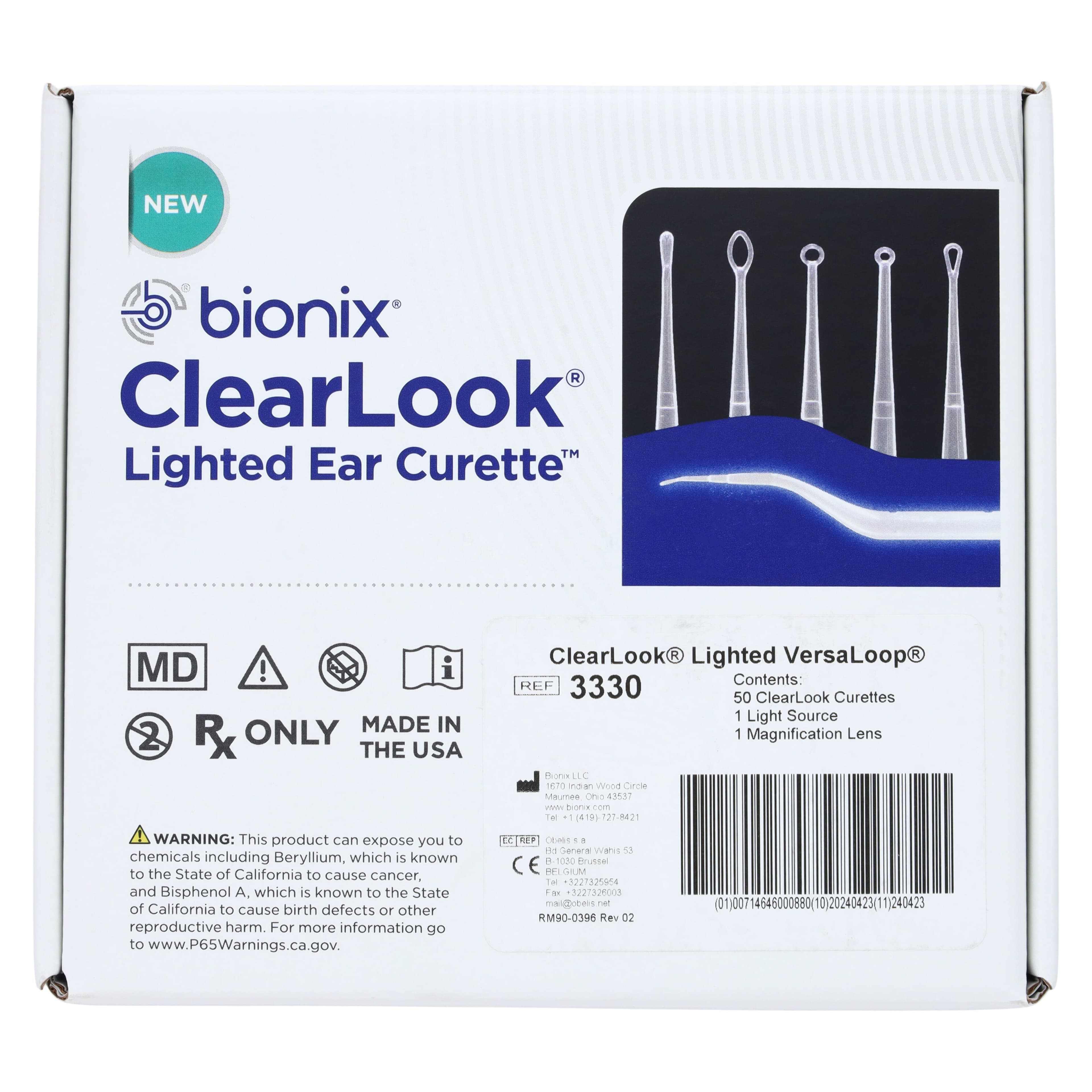 Bionix ClearLook Lighted VersaLoop 1 Ear Curette, 3mm, Non-Sterile, Disposable, 50/Box thumbnail 4