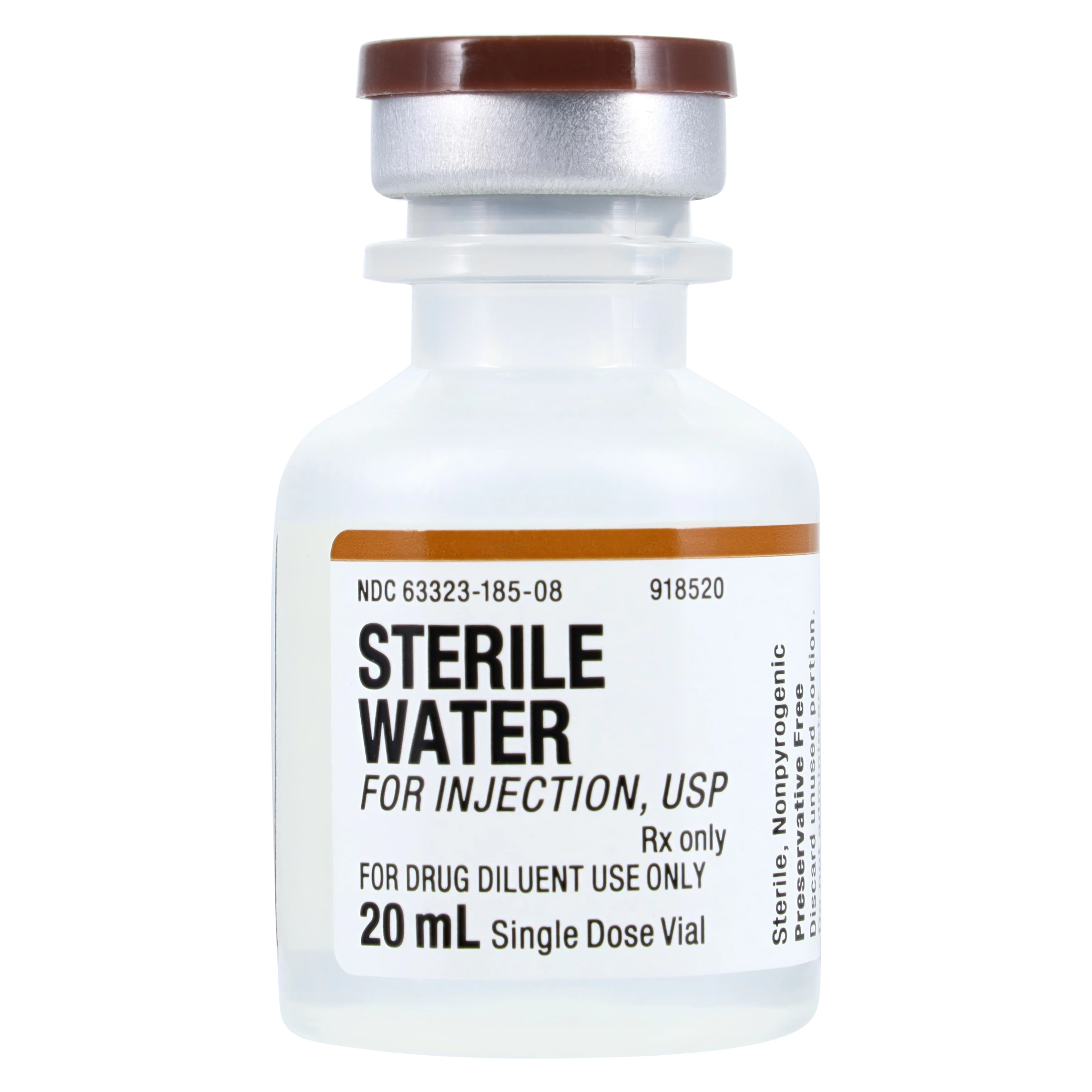 Fresenius Kabi Sterile Water for Injection, USP, Preservative Free, 20 mL Single-Dose Vial, 25/Pk thumbnail 2