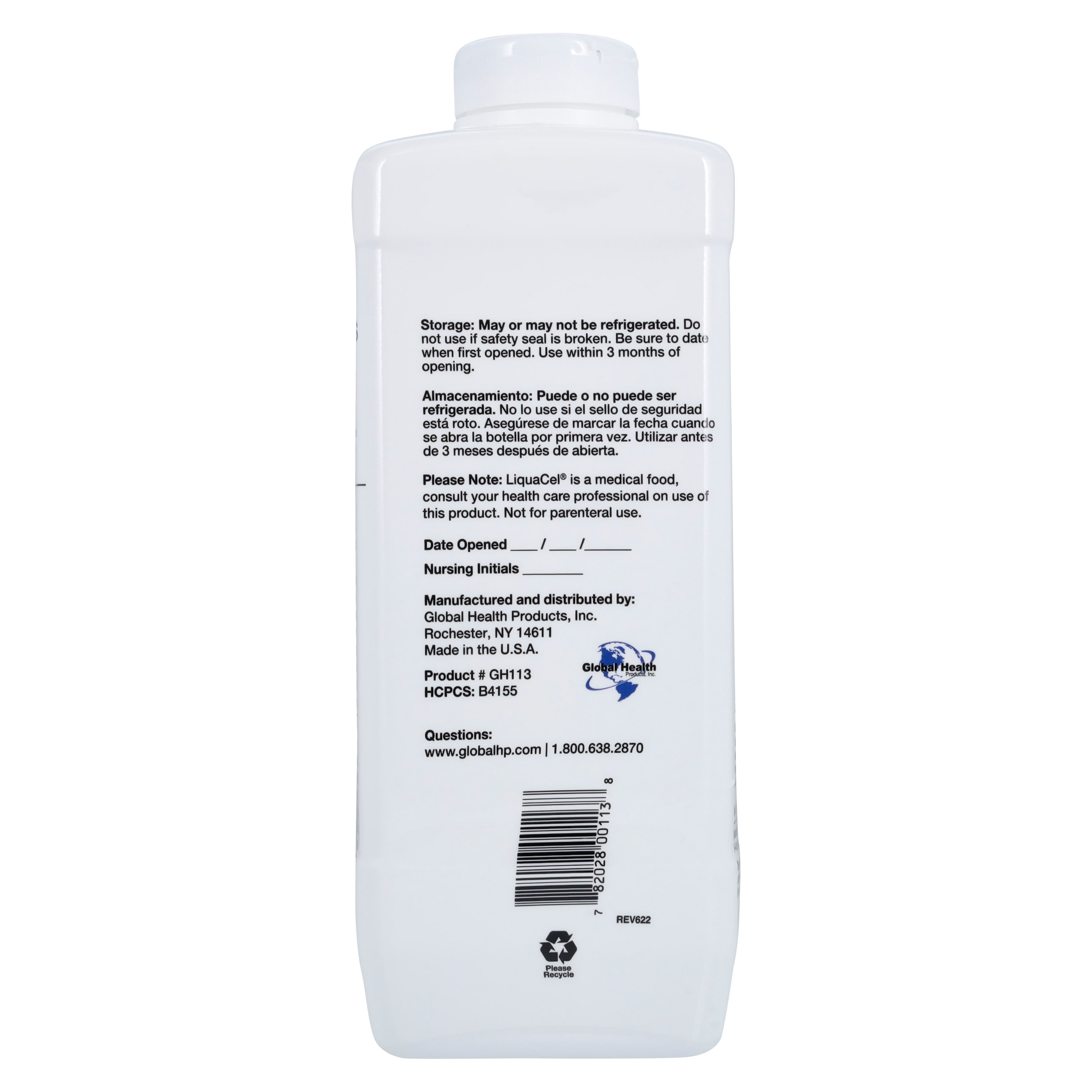 LiquaCel Protein Nutrition Supplement, Unflavored, 32 oz Bottle, 6/Case thumbnail 3