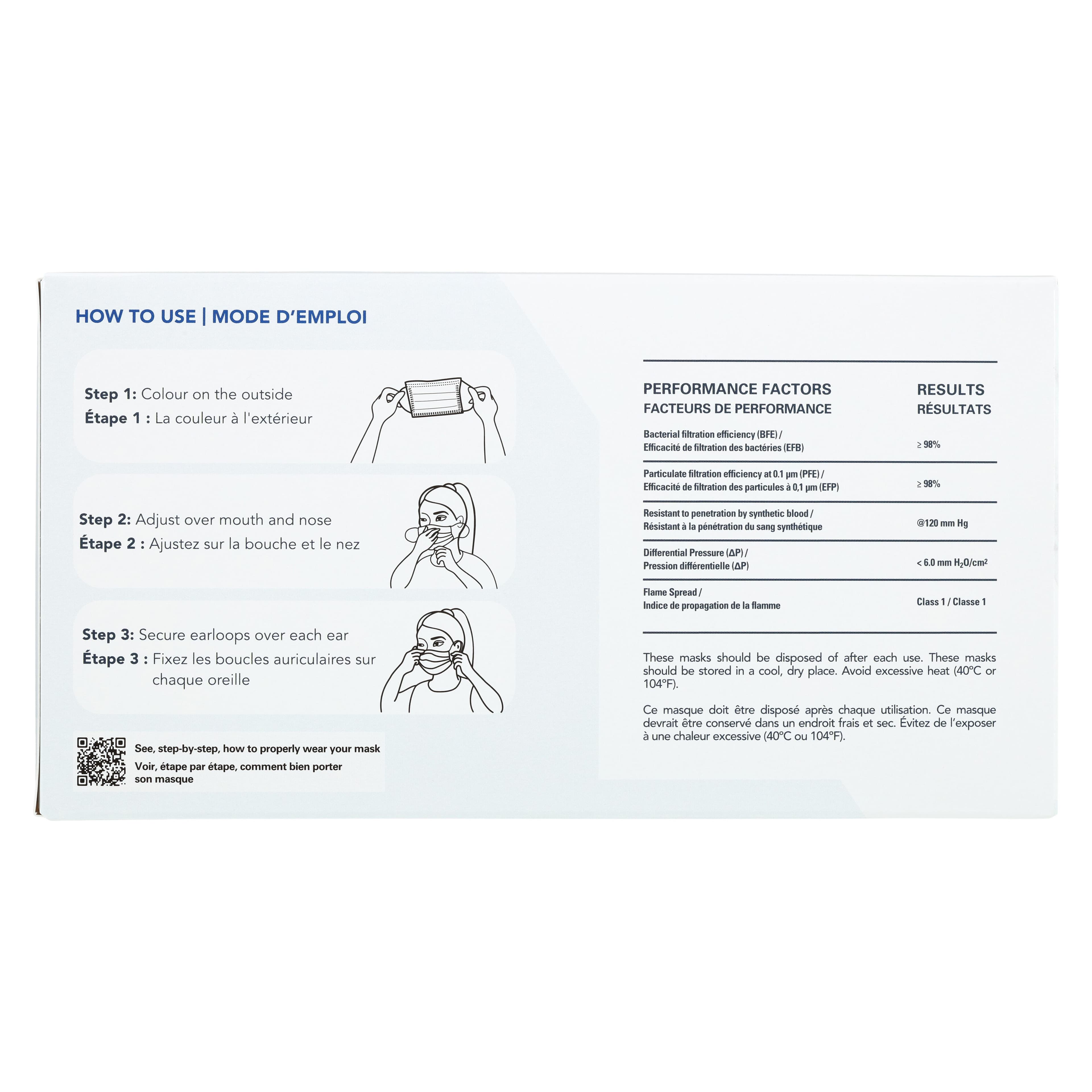 AMD Ritmed DYLS Safebasics AssureMask Balance Procedure Masks, ASTM Level 2, Earloops, Adjustable Nose Piece, White, Latex-Free, 50/Box thumbnail 7