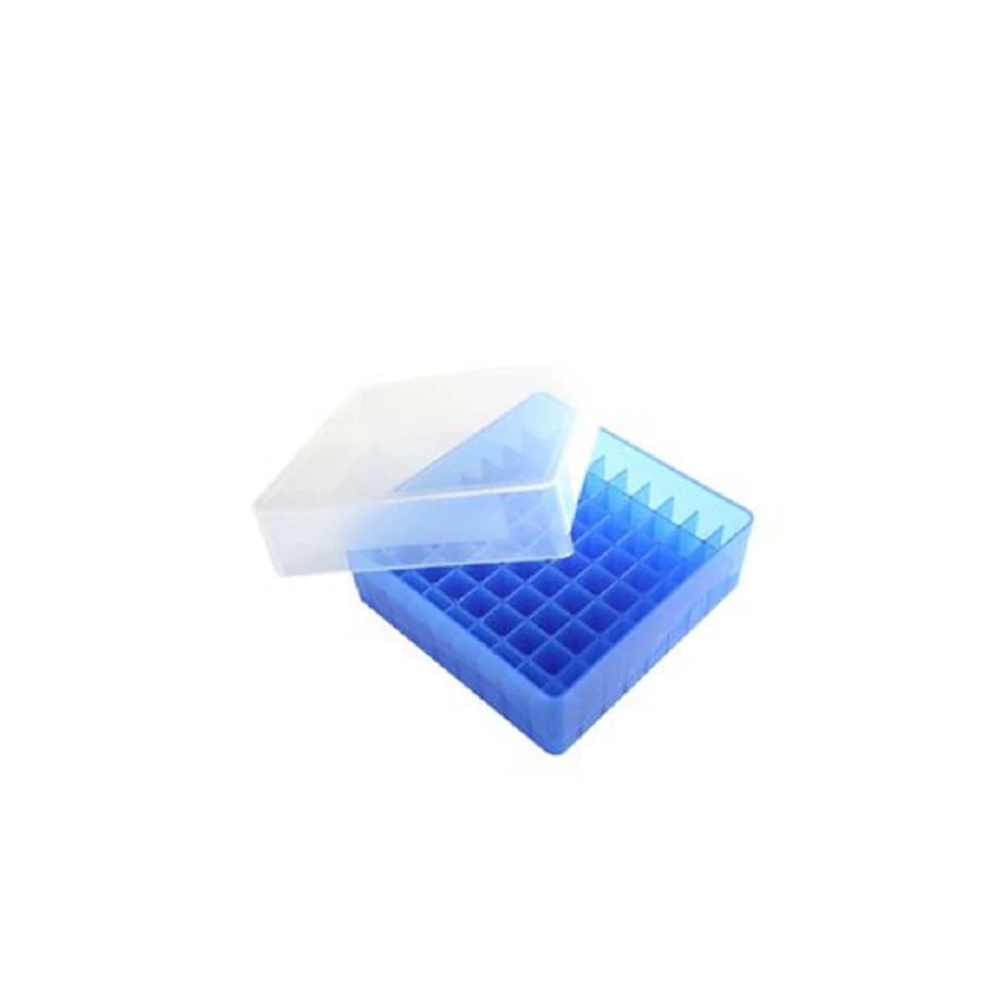 Heathrow Scientific Microtube Storage Box, 81-Well, Blue, Autoclavable, 5/Pack - Storage Box 81Well Tube - Image 1