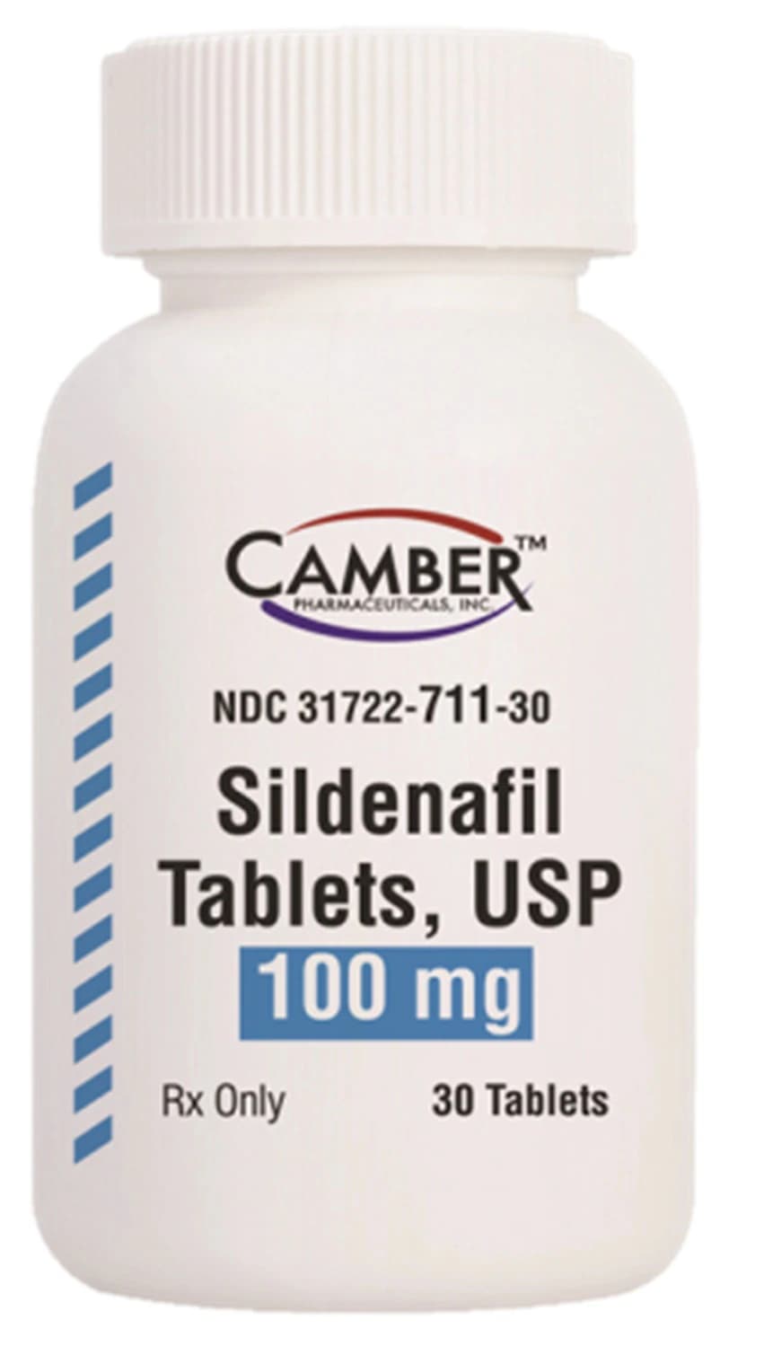 Sildenafil Citrate Tablets, 100mg, 30/Bottle, Camber Pharmaceuticals - Sildenafil Citrate Tablets - Image 1
