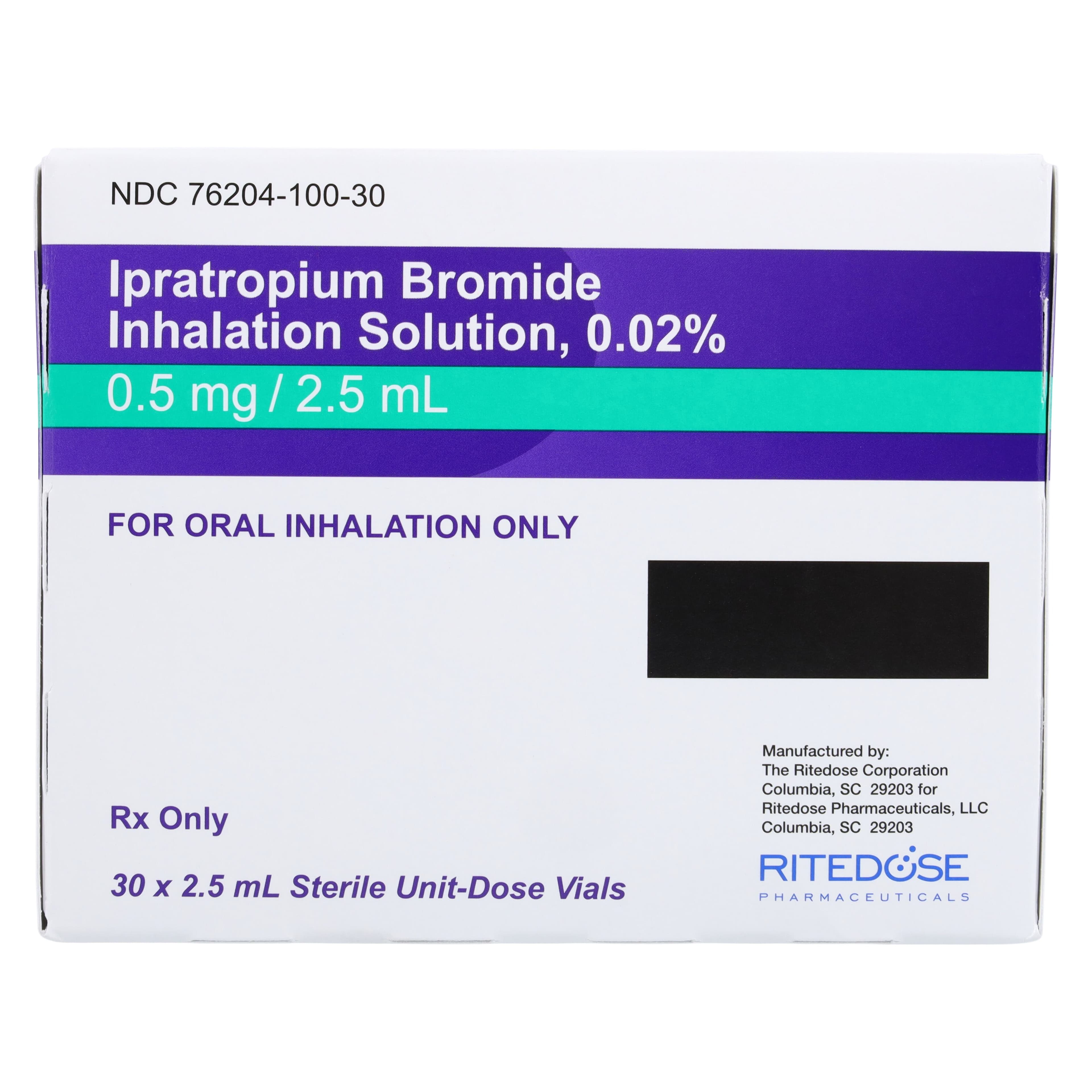 Ipratropium Bromide Inhalation Solution 0.02%, 2.5mL Vial, 30/Package thumbnail 3