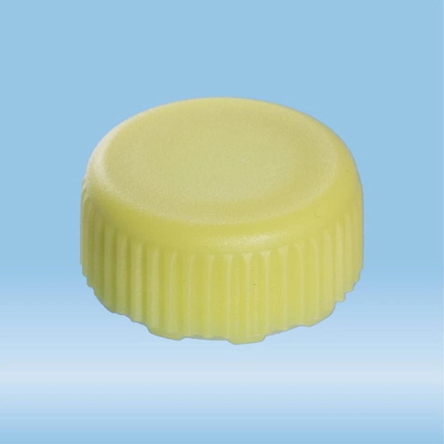 Cap Screw Yellow PP w/O-Ring, Polypropylene, 1000/Case - Cap Screw Yellow PP w/O-Ring - Image 1