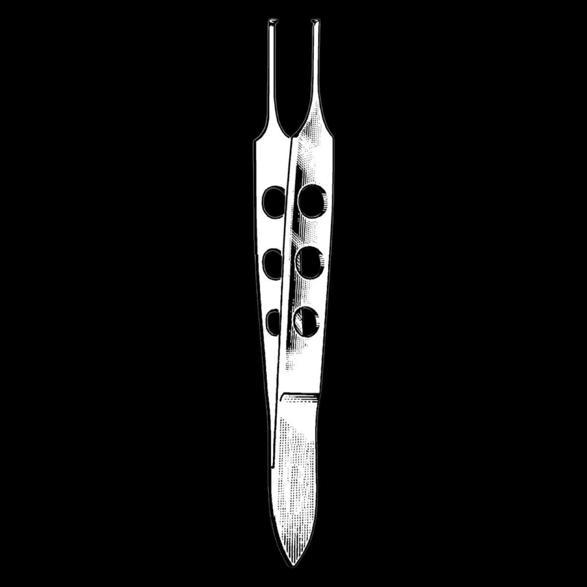 Sklar Econo Bishop-Harmon Forceps, 1x2 Teeth, 3.5" Stainless Steel, Non-Sterile, Each - Forcep Econo Bishop-Harmon 1x2 - Image 1