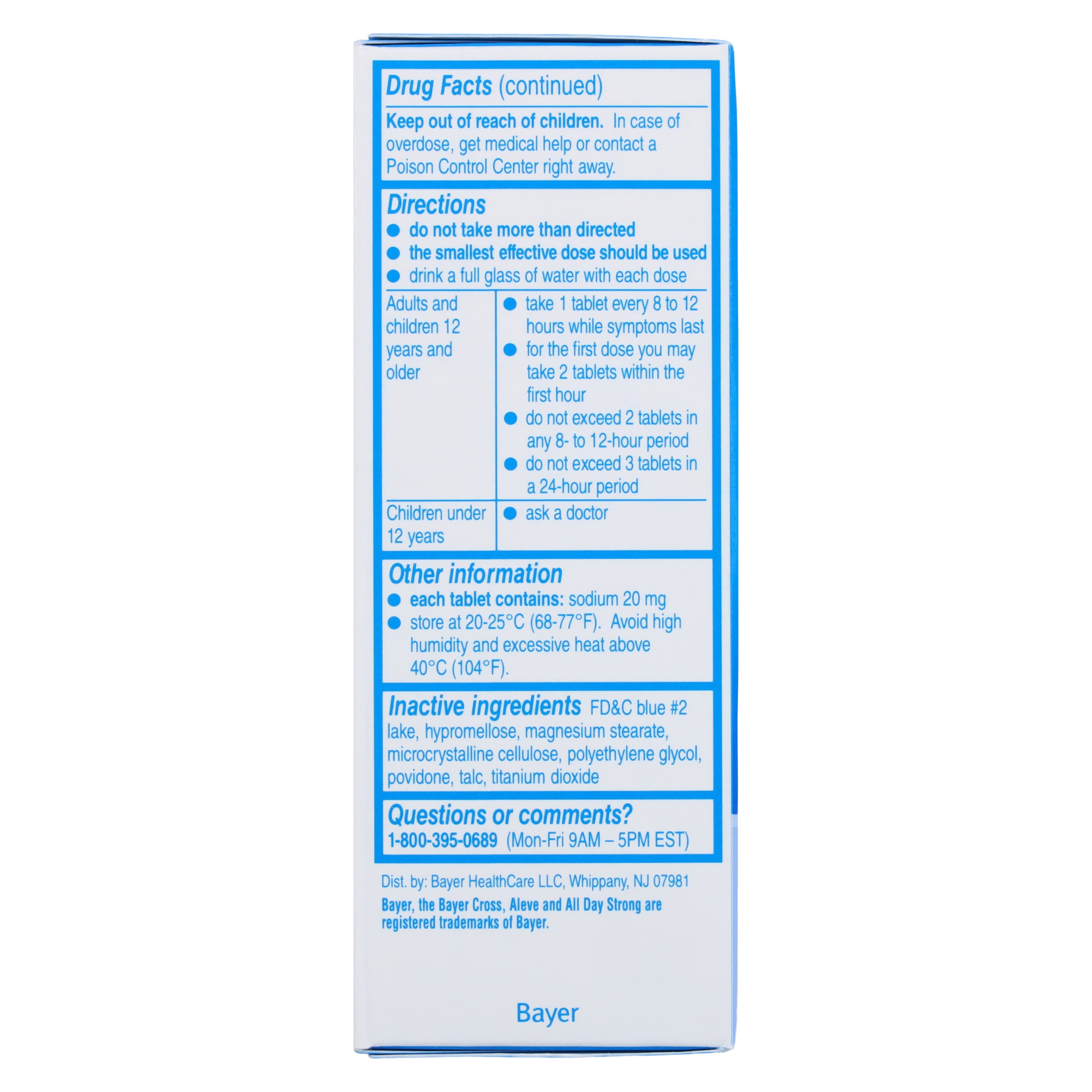Aleve Tablets, 220mg, 50/Bottle thumbnail 3