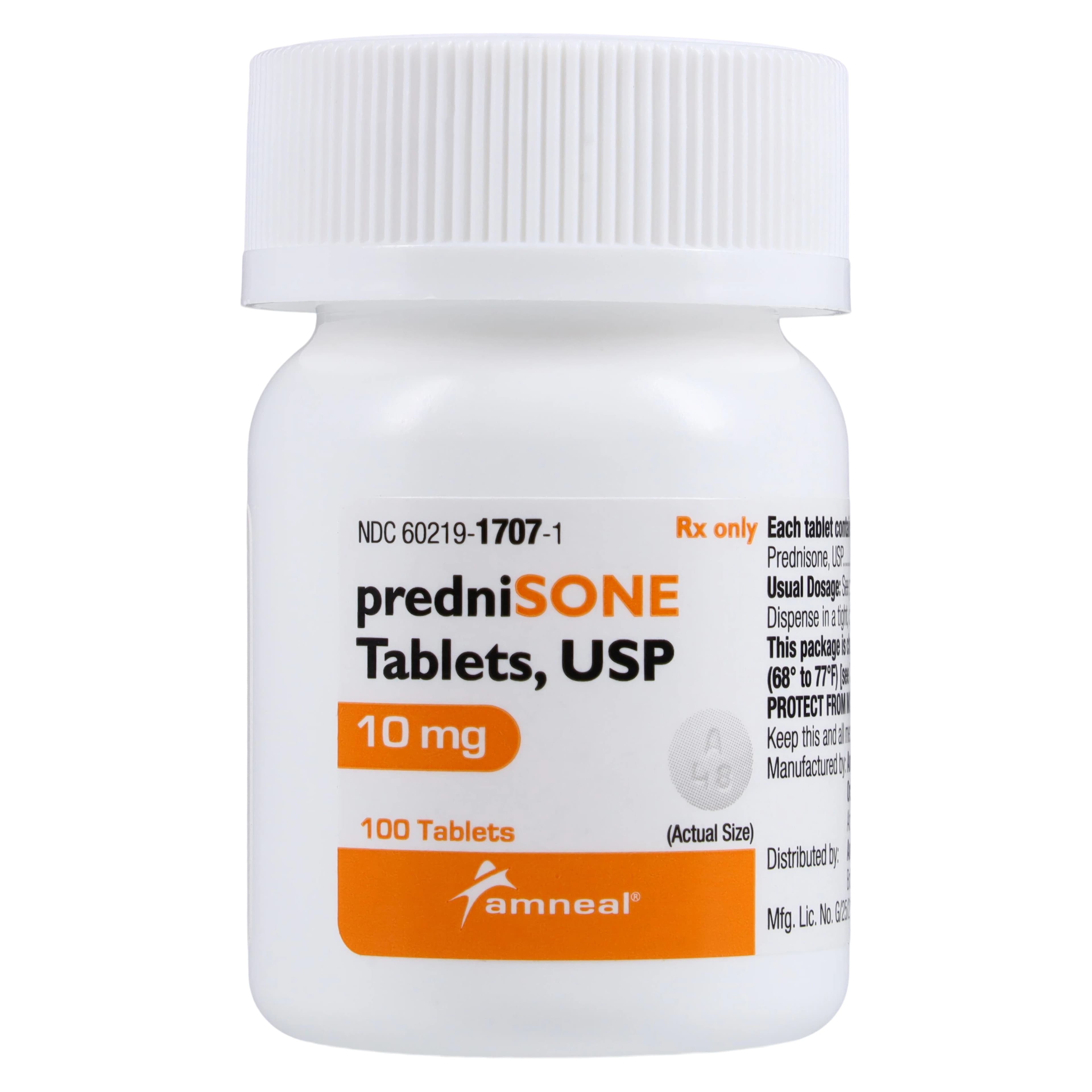 Amneal Prednisone Tablets, 10mg, 100/Bottle - Prednisone Tablets - Image 1