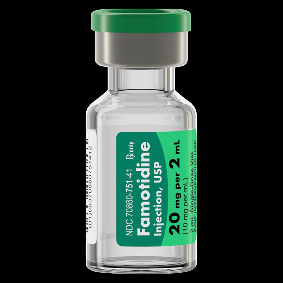 Famotidine Injection 10mg/mL SDV 2mL, 25/Package, Sagent Pharmaceuticals - Famotidine Inj SDV 2mL - Image 1