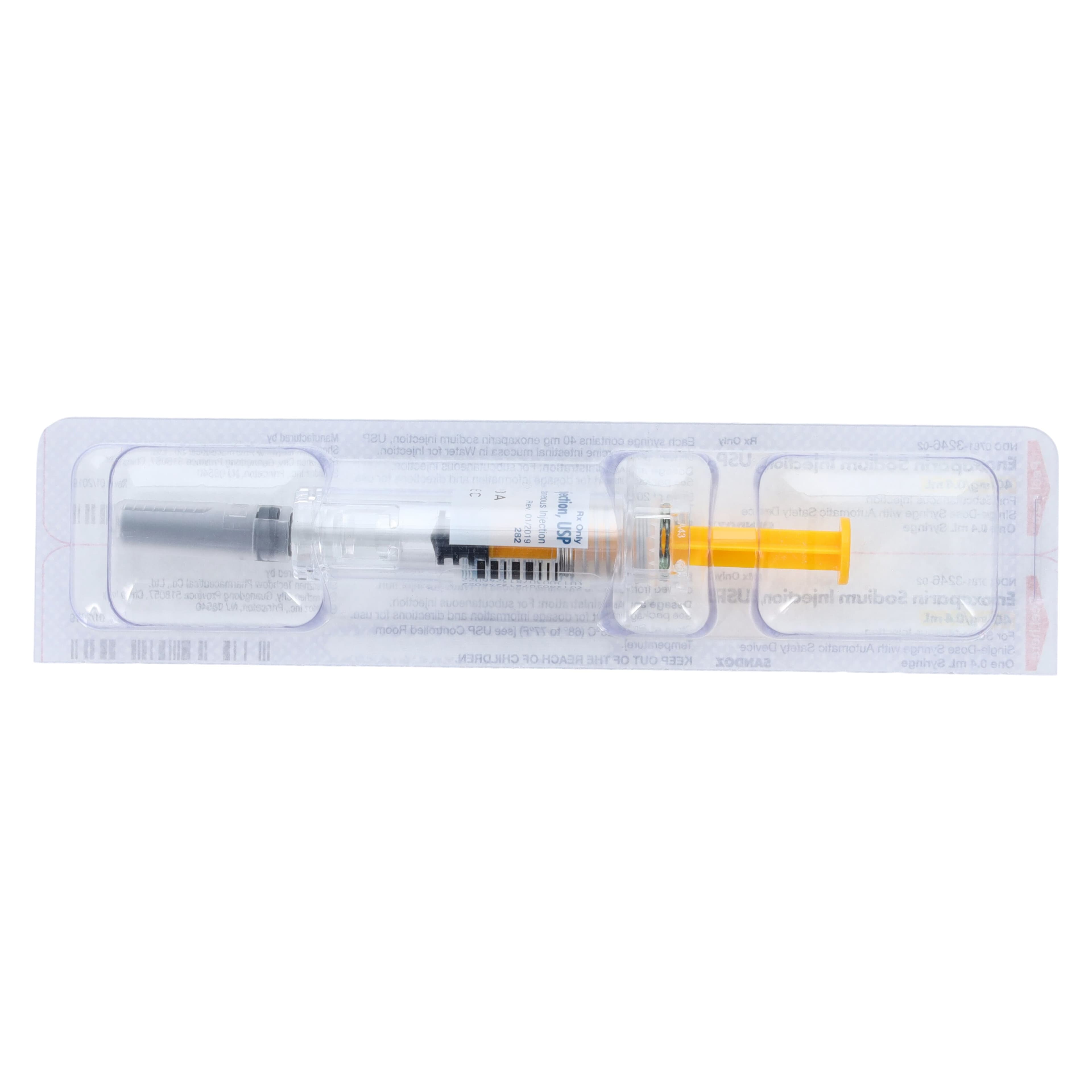 Enoxaparin Sodium Injection 40mg/0.4mL Prefilled Syringe, 10/Package (Sandoz) thumbnail 2