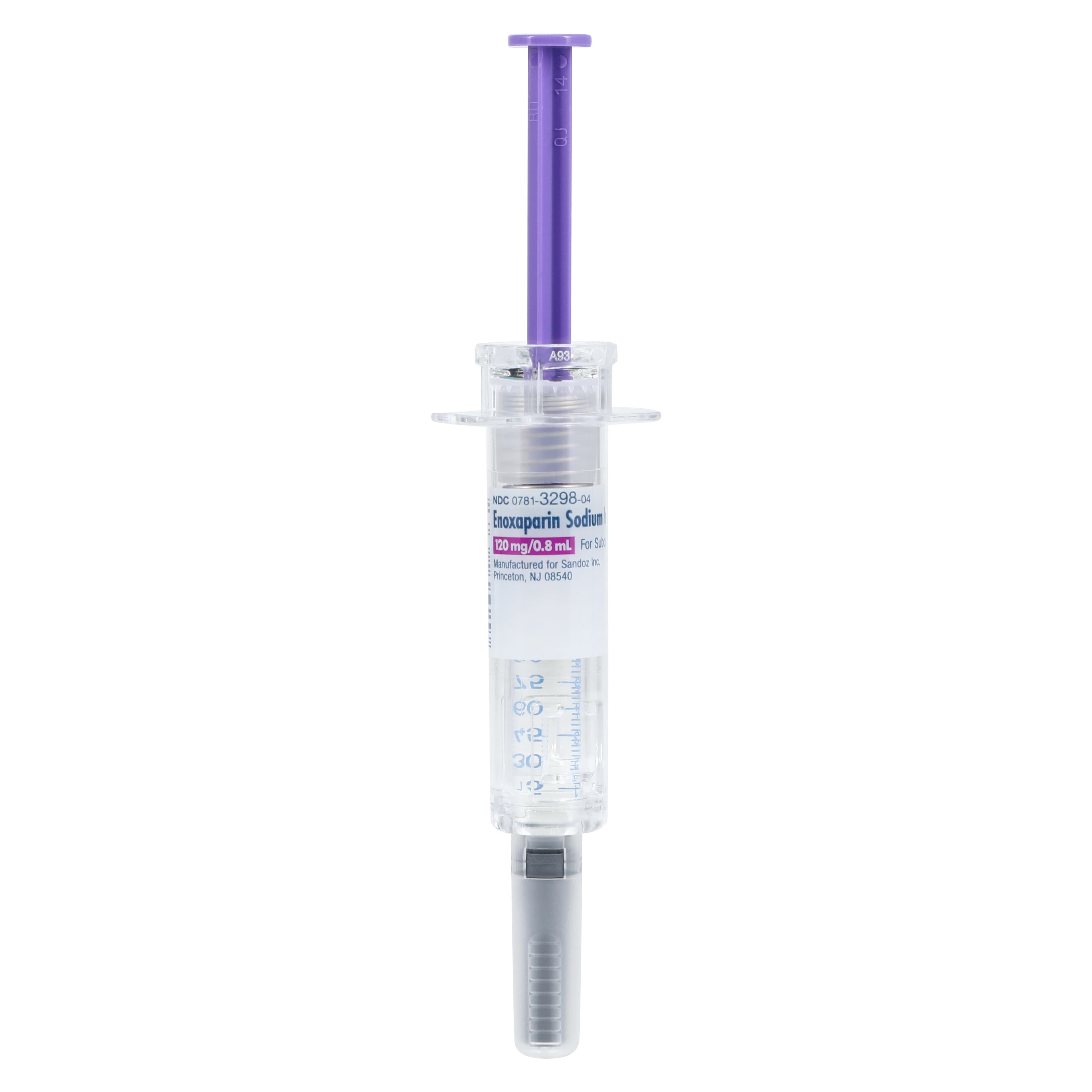 Enoxaparin Sodium Injection 120mg/0.8mL Prefilled Syringe, 10/Package (Sandoz) thumbnail 3