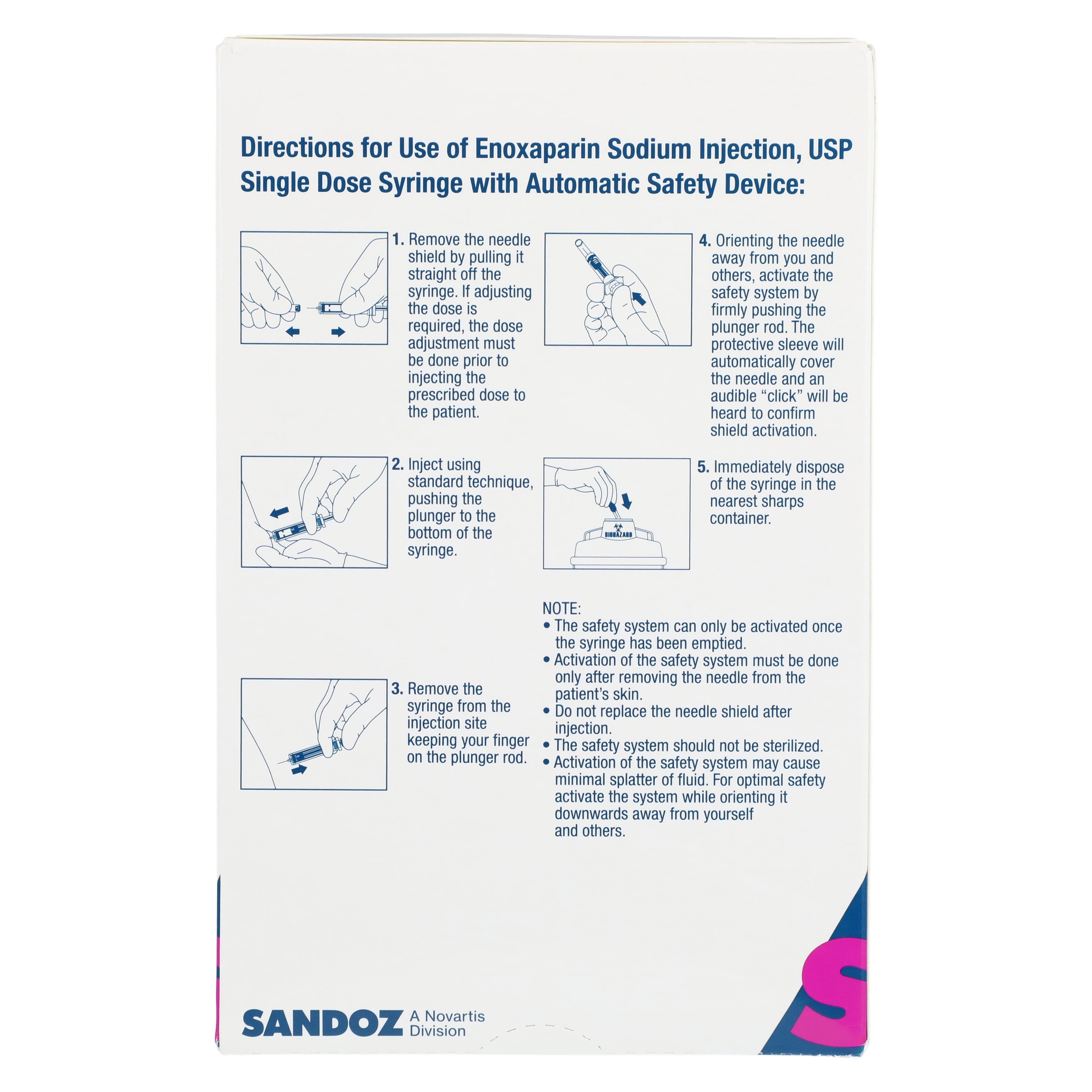 Enoxaparin Sodium Injection 120mg/0.8mL Prefilled Syringe, 10/Package (Sandoz) thumbnail 6
