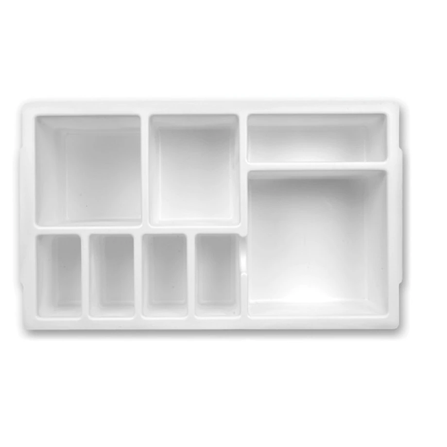 Heathrow Scientific Droplet Phlebotomy Tray Replacement Insert B, White, 14.2 x 8.2 in, for 16 mm Tube Rack, 4/Pk - Droplet Replacement Inserts B - Image 1
