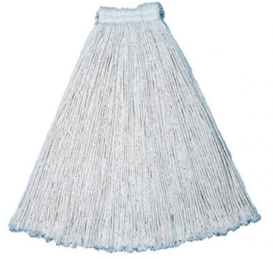 Rubbermaid Commercial Economy Cut-End Cotton Wet Mop Head, 24 oz, 1" Headband, 12/Case - Rubbermaid Commercial Economy Cut-End Cotton Wet Mop Head - Image 1