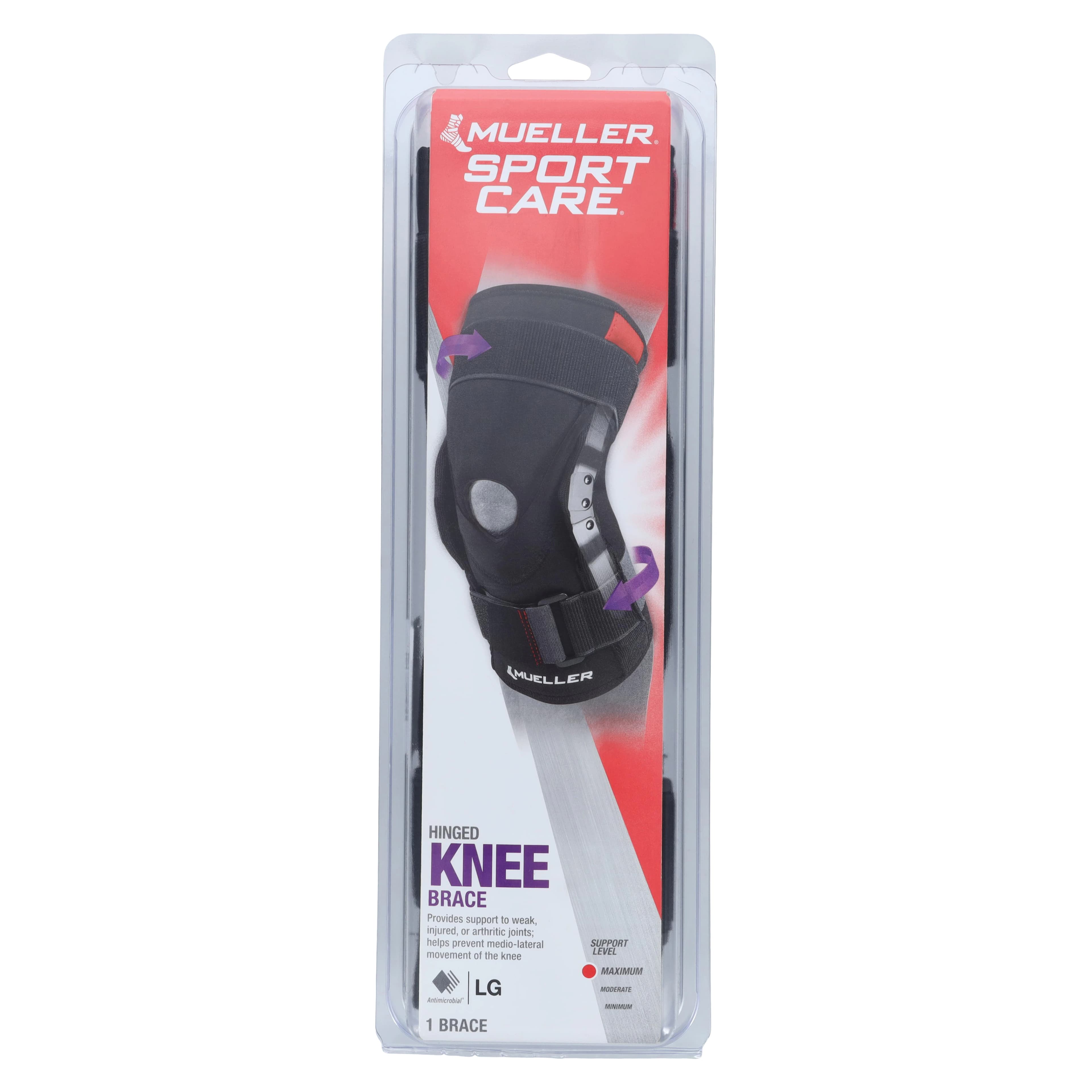 Mueller Sports Medicine Hinged Knee Brace, Neoprene, Adult Large (16-18"), Left/Right thumbnail 7
