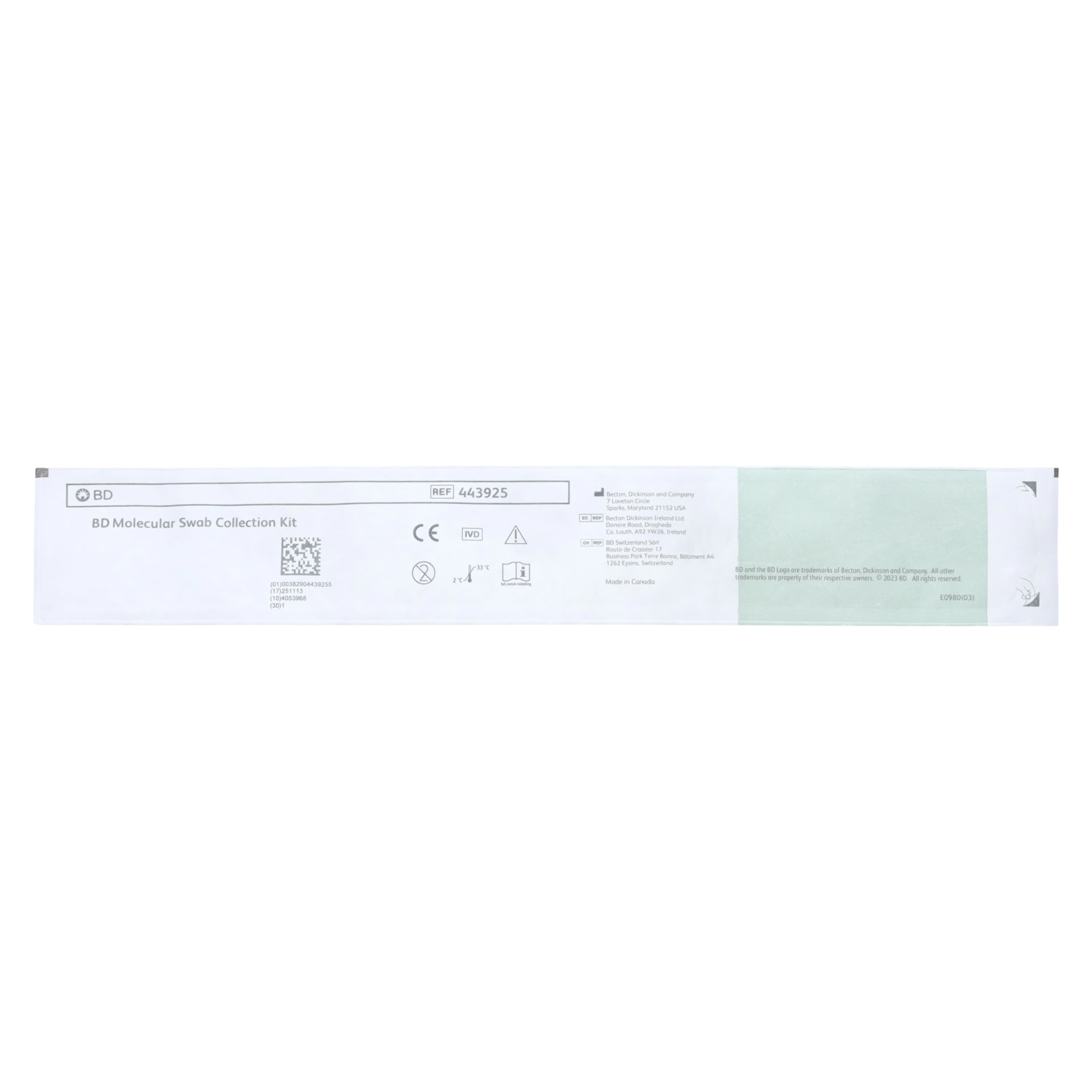 BD Molecular Swab Specimen Collection Kit, 100/Package - Swab Collection Kit BD - Image 1