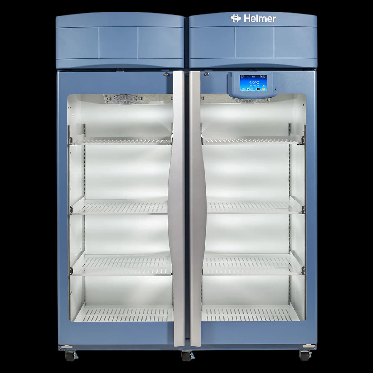 Helmer Scientific i.Series iLR256-GX Laboratory Refrigerator, 56 Cu Ft, 2 Glass Doors, 2 to 10°C, Auto Defrost - Lab Ref i.Series DblGls - Image 1