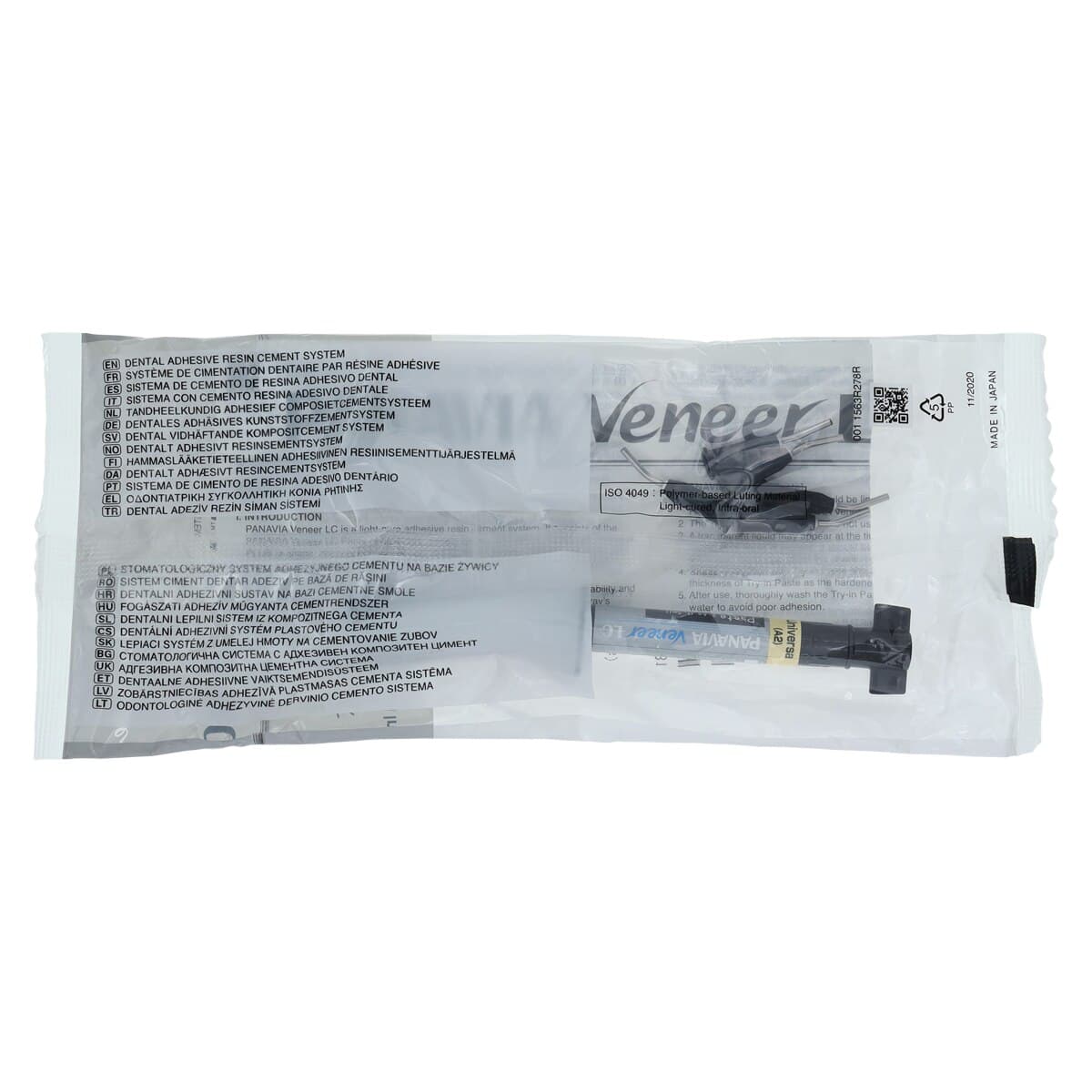 Panavia Veneer LC Light-Cure Resin Cement Paste, Universal A2, 2.6g (1.5ml) Syringe with 5 Applicator Tips, 4505KA thumbnail 2