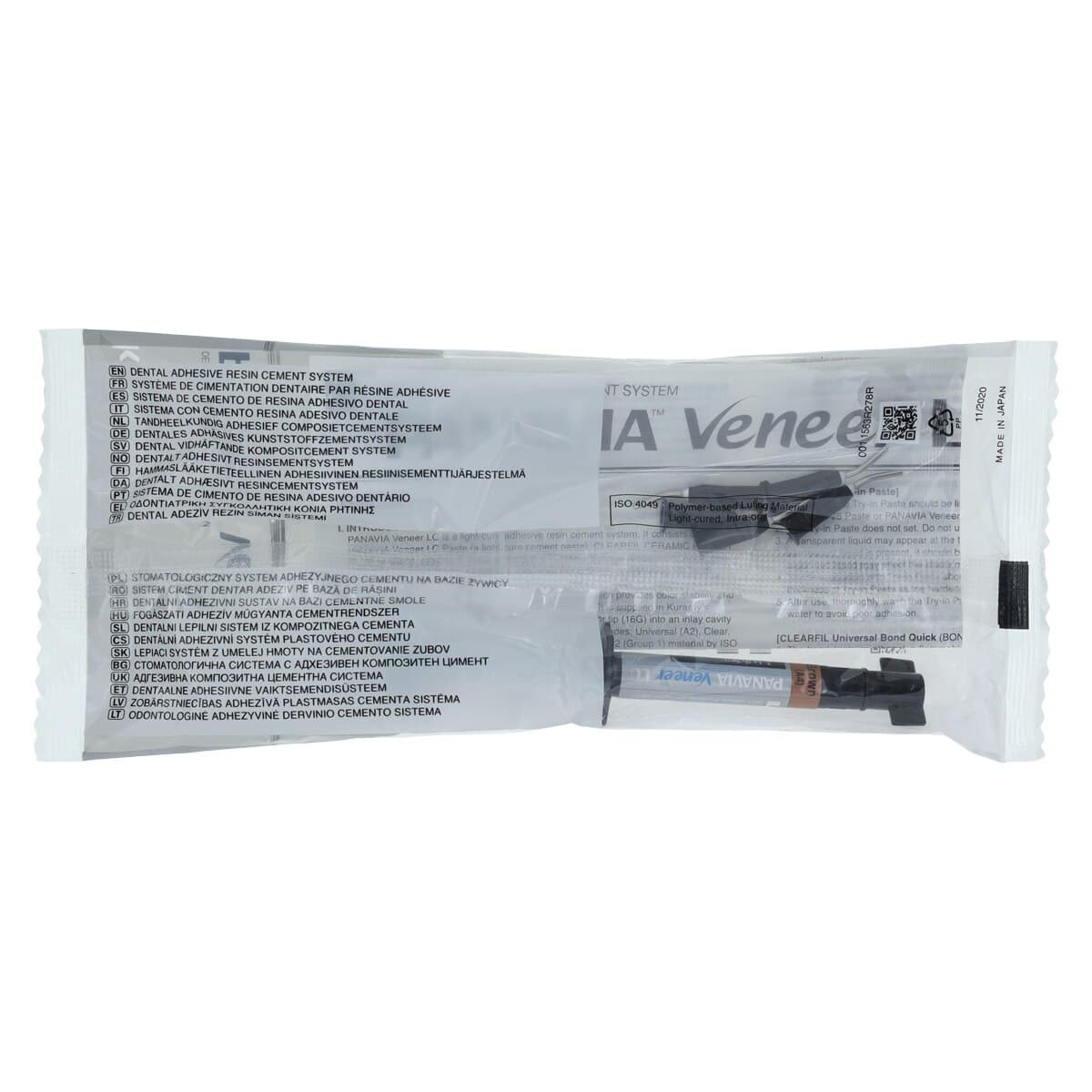 Panavia Veneer LC Light-Cure Resin Cement Paste, Brown A4, 2.6g (1.5mL) Syringe with 5 Applicator Tips, 4507KA thumbnail 2