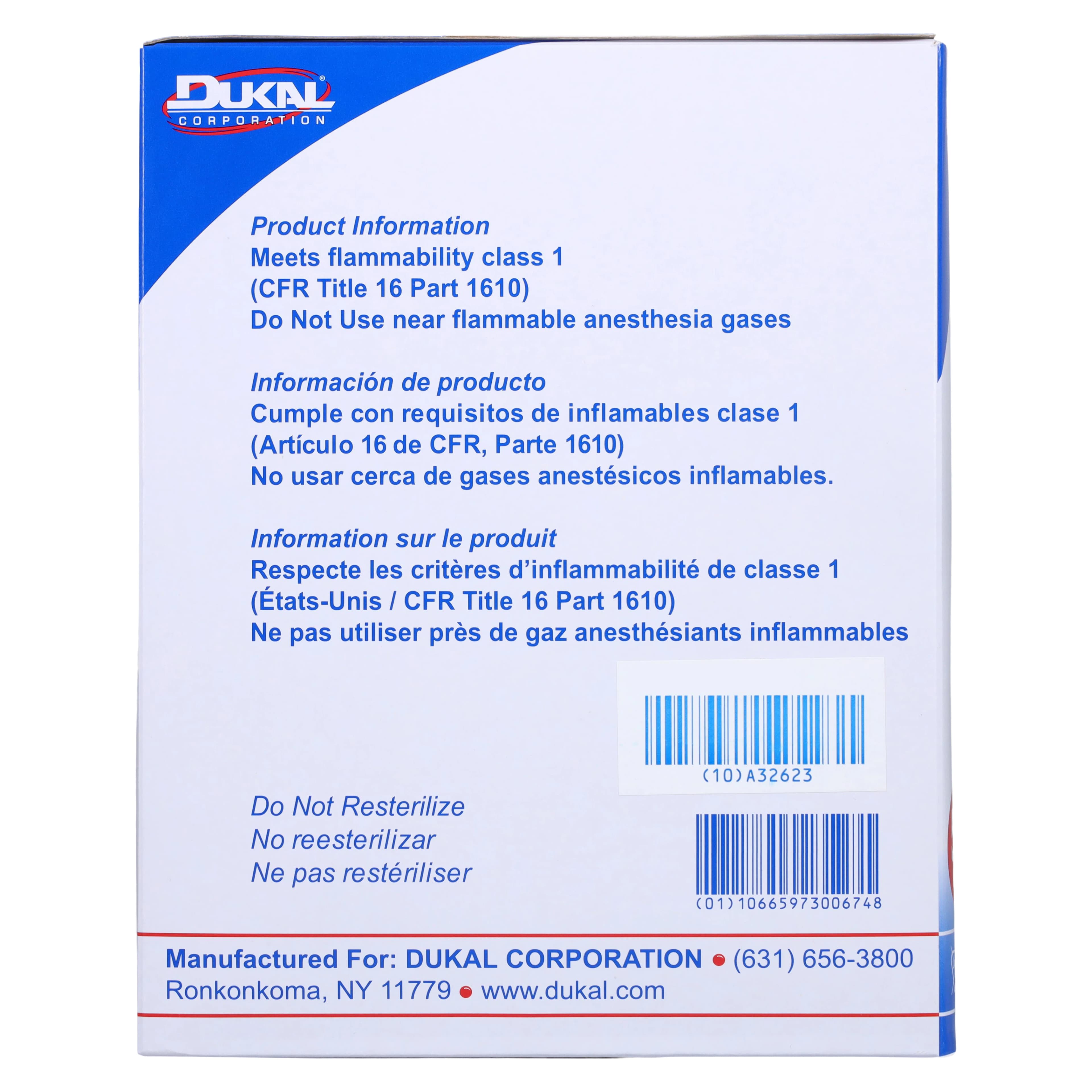 Dukal Surgical Drape, 18" x 26", Sterile, Non-Fenestrated, Blue, 50/Box, 20-002 thumbnail 3