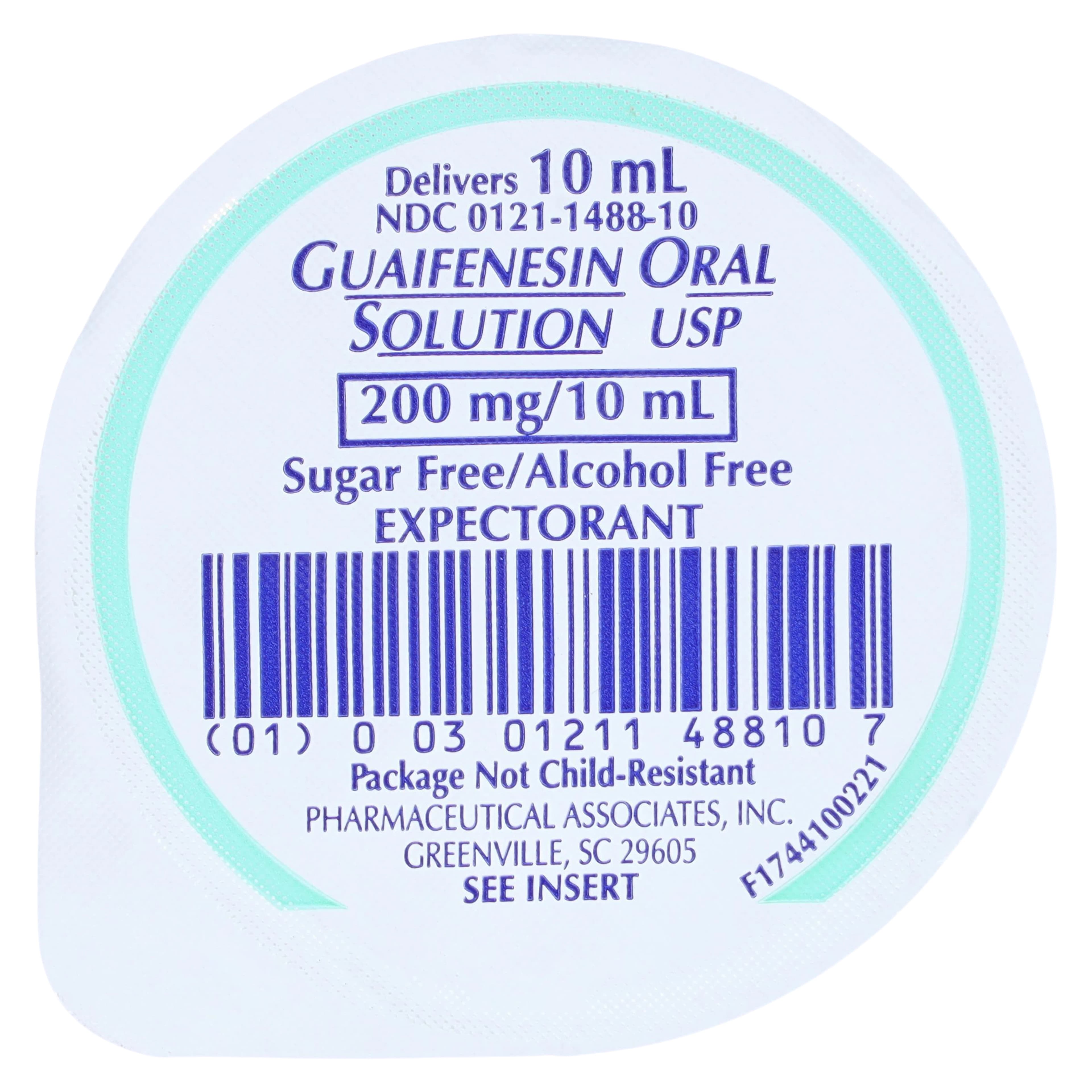 Guaifenesin Liquid 200mg/10mL Raspberry Unit Dose, 100/Case - Guaifenesin Sol SF/AF UD 10mL - Image 1