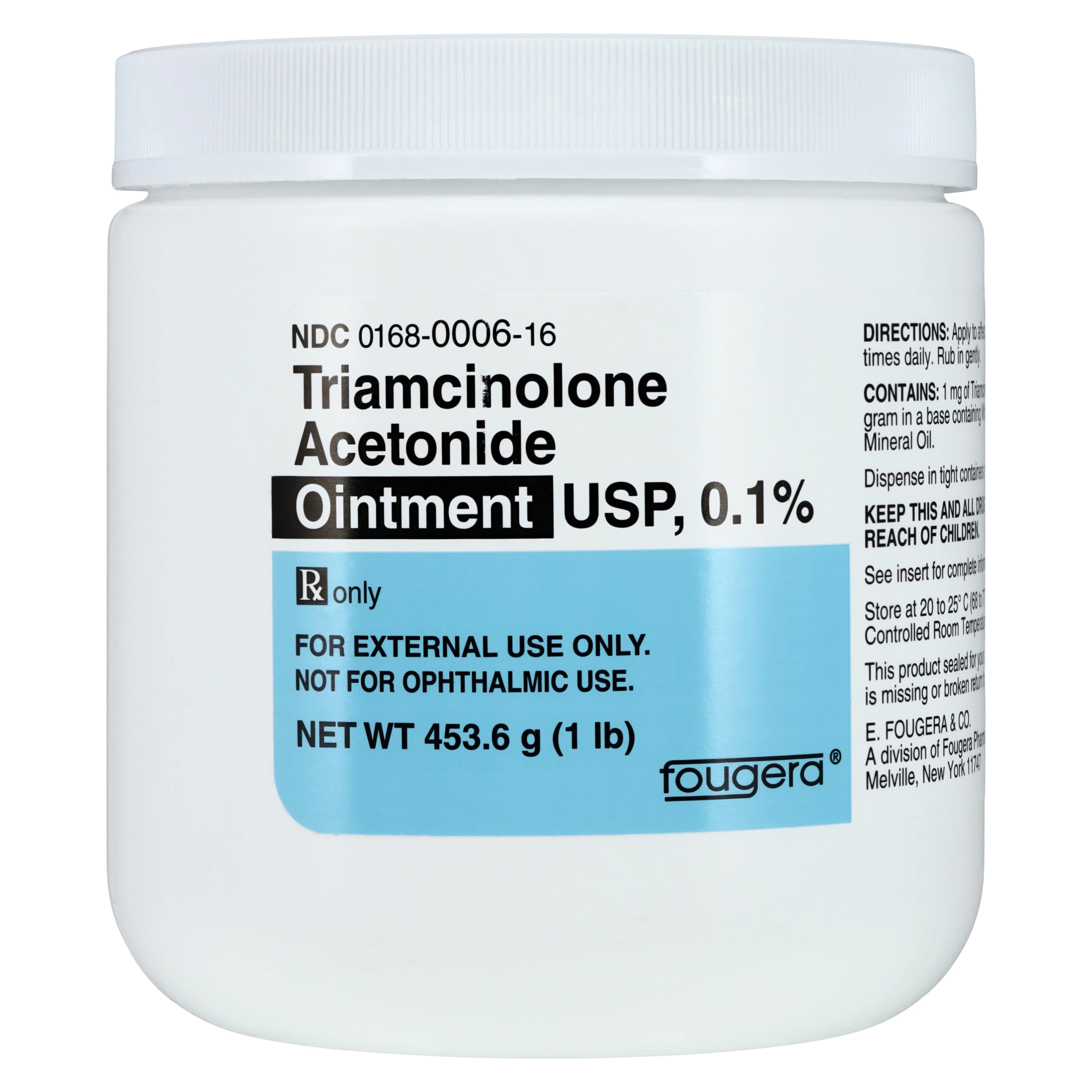 Triamcinolone Acetonide Topical Ointment 0.1%, 454g Jar, Sandoz - Triamcinolone Acetonide Oint - Image 1