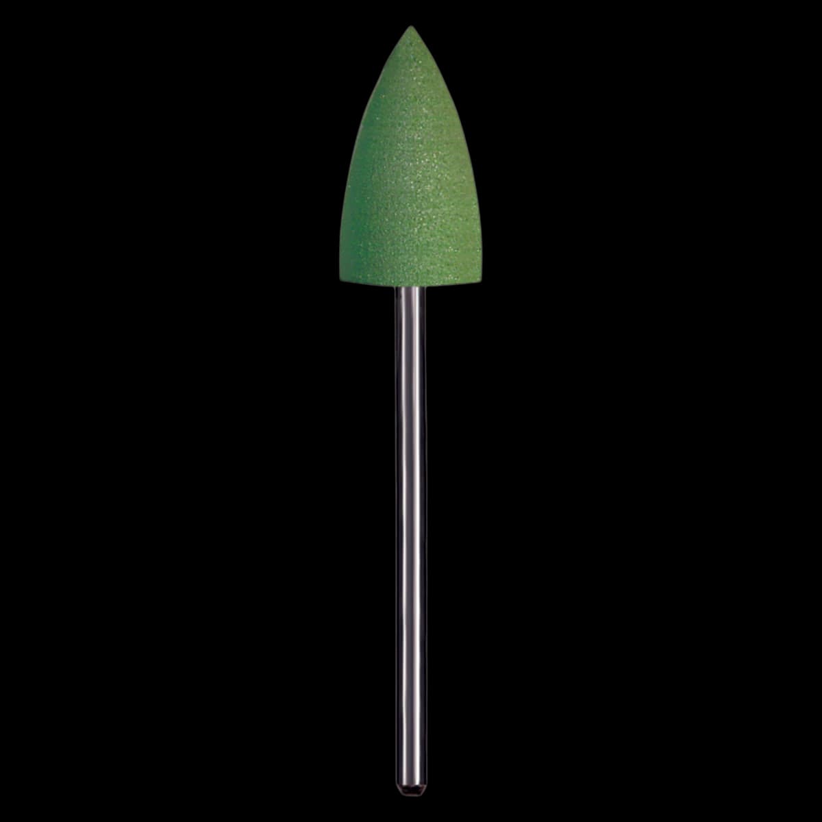 Dedeco Silicone Jumbos Acrylic Polisher, Shape D, Green, Coarse, HP 3/32" (2.35mm) Shank, 5/Box - Silicone Jumbos Acrylic Shape D Green-Coarse 5/Bx - Image 1