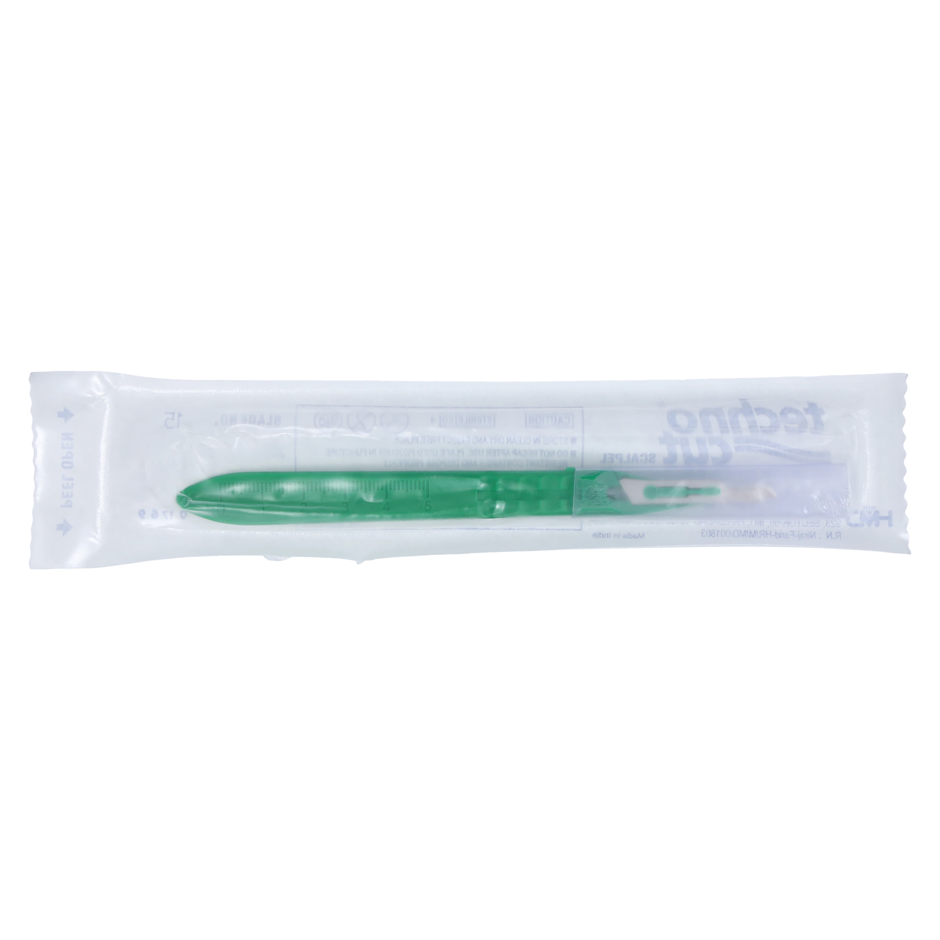 Myco Medical Technocut Sterile Disposable Scalpel, #15 Blade, Swiss Stainless Steel, 10/Box, 6008T-15 thumbnail 2