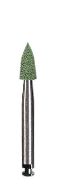 Dedeco Green Hi-Glaze Diamond Porcelain Polisher Mini RA, Right Angle 3/32" Shank, Box of 3 - Green Hi-Glaze Diamond Porcelain Polisher Mini RA Box of 3 - Image 1