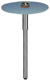Dedeco Blue Hi-Glaze Diamond Porcelain Polisher, 1" Knife-Edge, Handpiece, Medium, 3/32" (2.35mm) Shank, 1/Unit - Blue Hi-Glaze Diamond Porcelain Polisher 1" Knife-Edge HP - Image 1